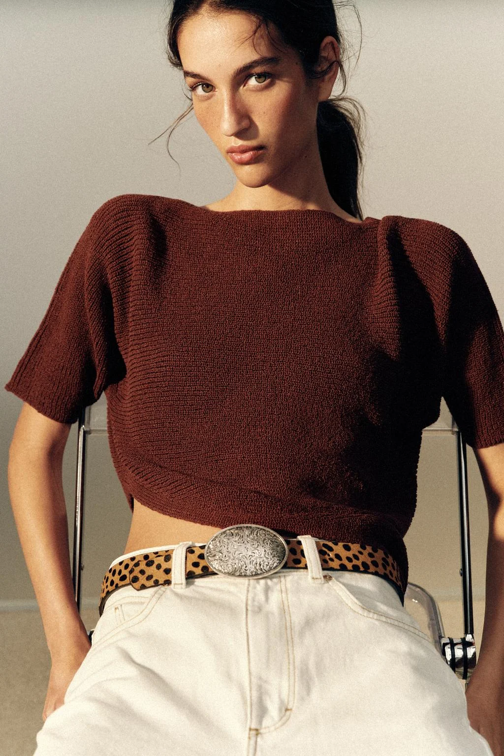 100% LEATHER ANIMAL PRINT BELT