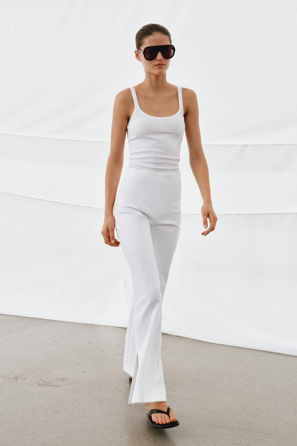 Брюки-клеш с разрезами ZW COLLECTION