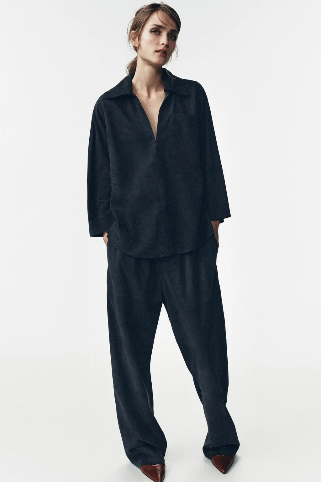 Ограниченная серия замшевые брюки