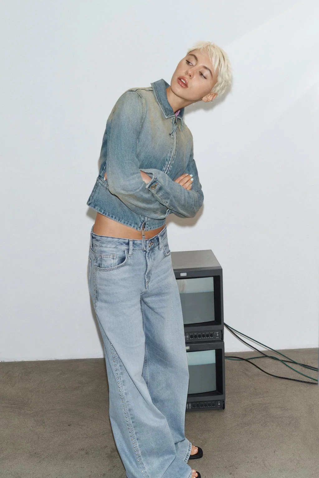 TRF джинсовая куртка на молнии