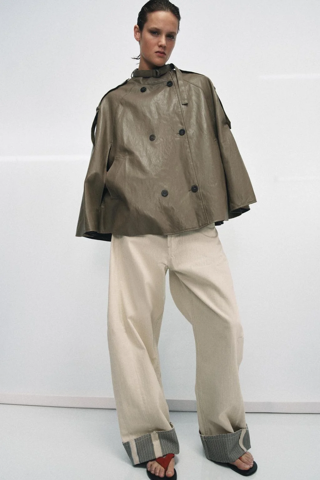 Плащ-накидка из искусственной кожи из коллекции ZW