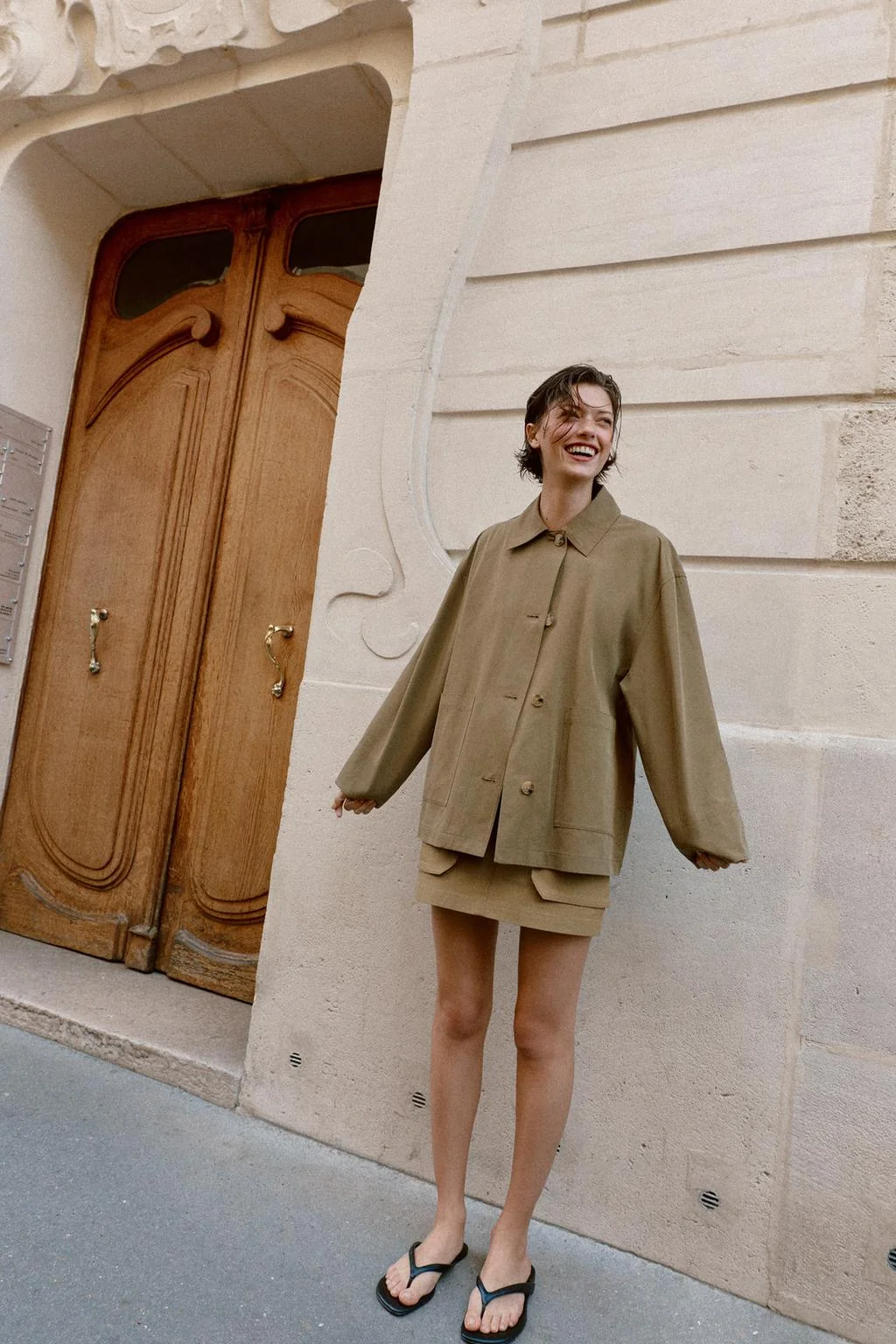 Куртка с накладными карманами