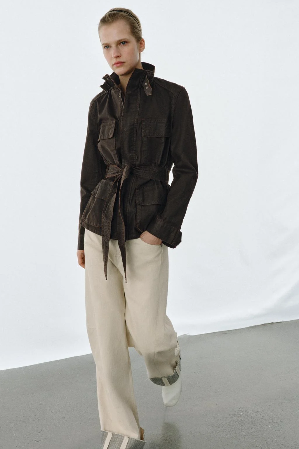 Куртка с эффектом восковой пропитки ZW COLLECTION