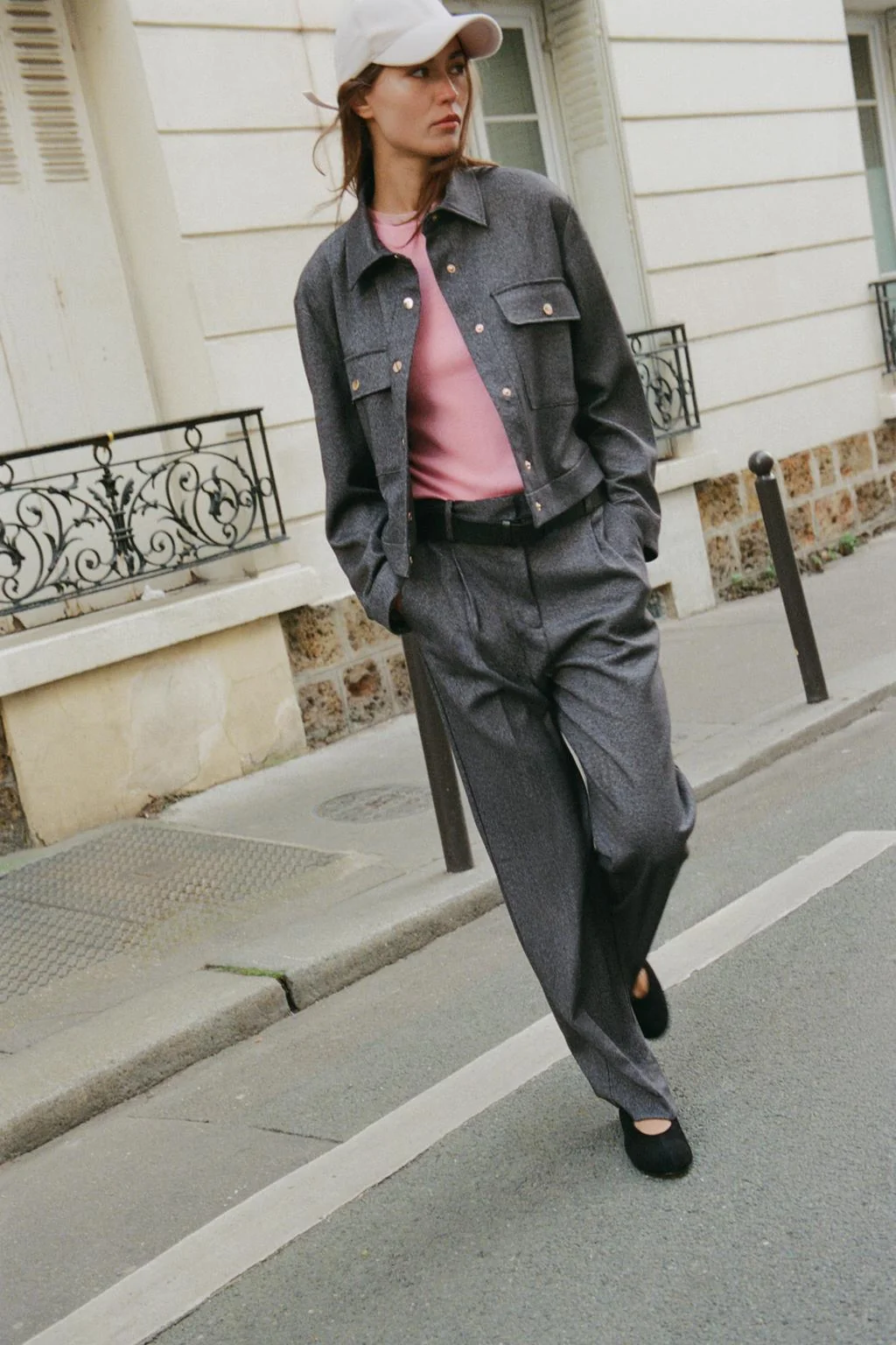 Куртка в «елочку» с карманами