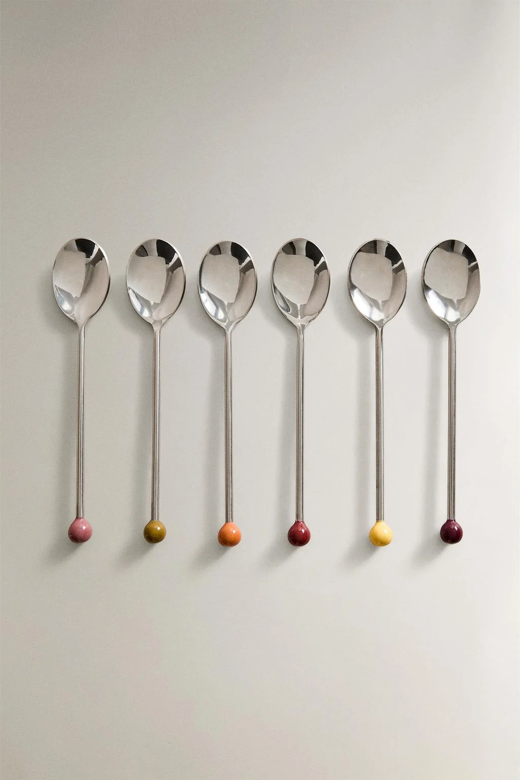 Набор цветных стальных чайных ложек (6 шт.) — Концепции