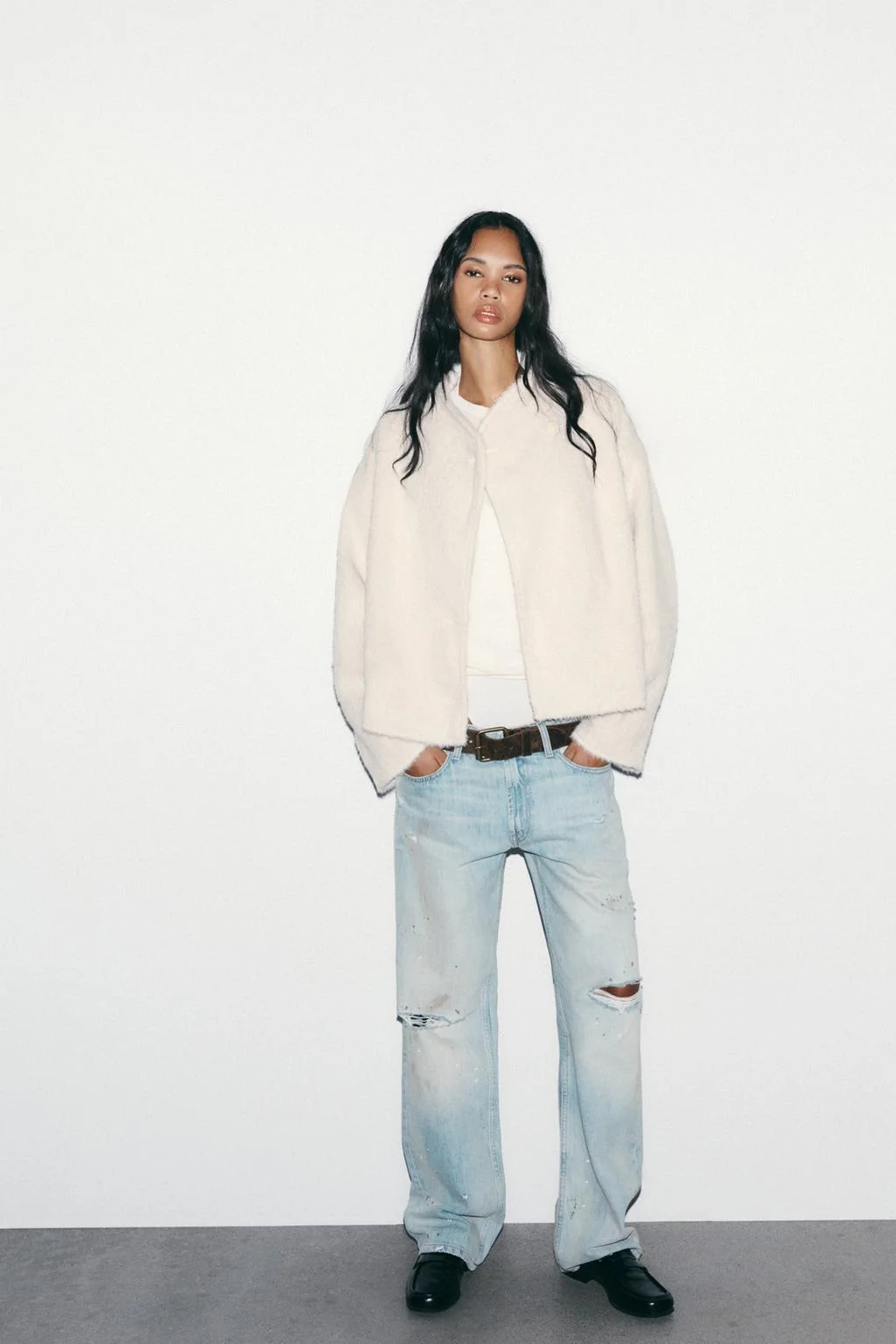 ПИДЖАК ИЗ ИСКУССТВЕННОГО МЕХА ДВОЙНОГО БРЕНДИРОВАНИЯ