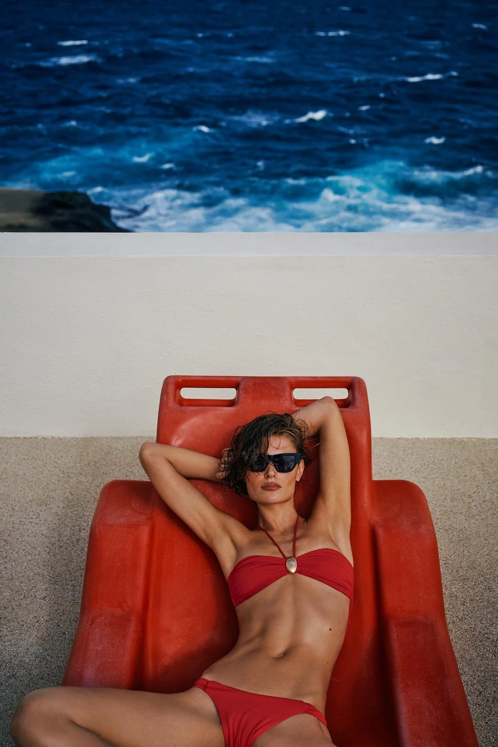 Bandeau-топ для бикини с овальным декором — Купальники и пляжная одежда