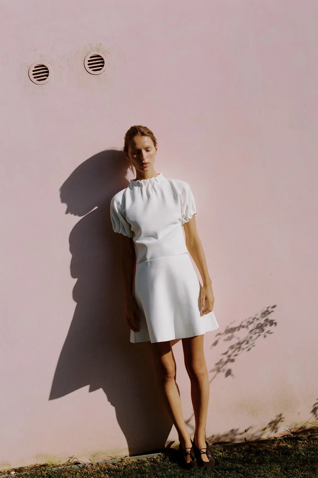 Трикотажная мини-юбка