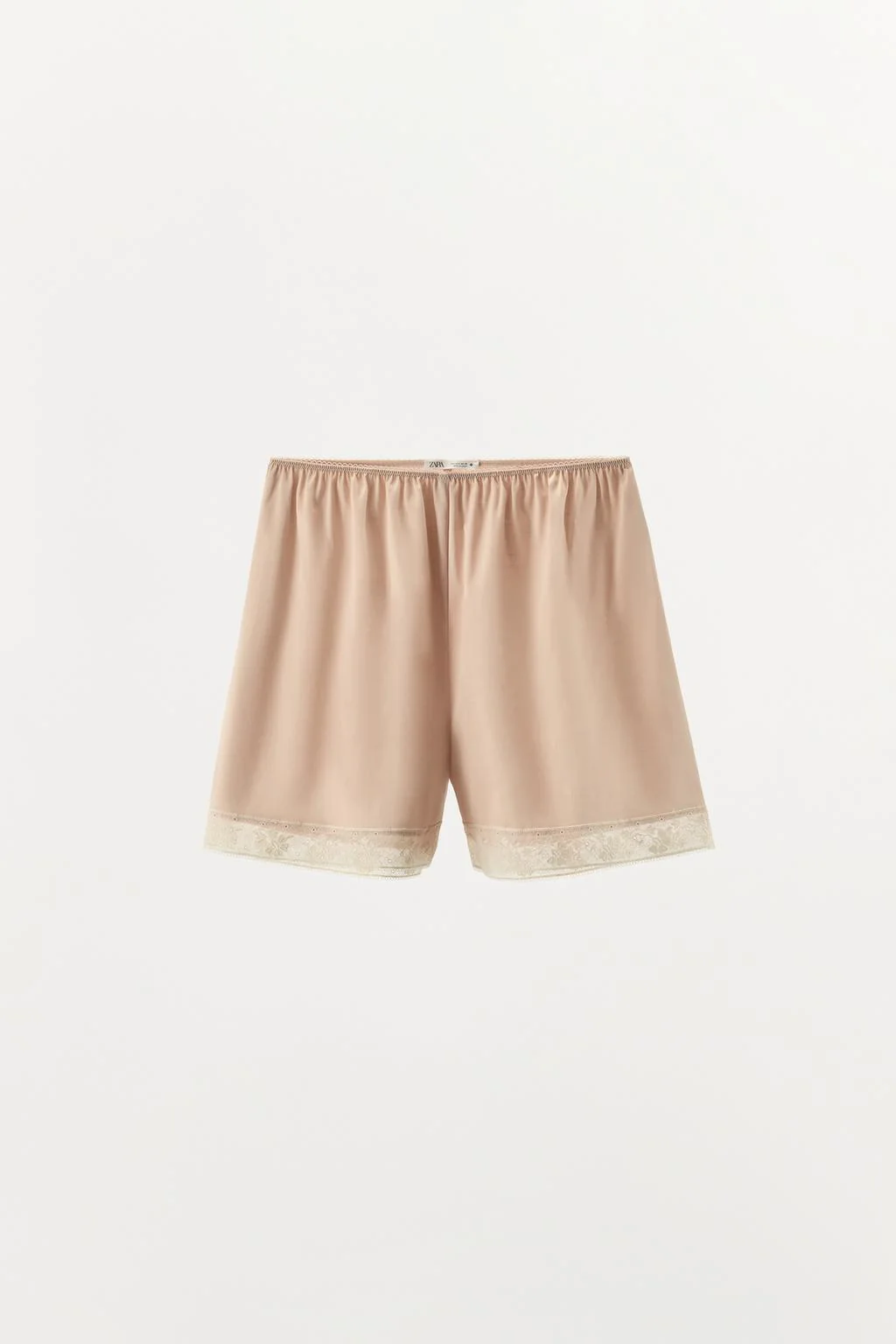 Шорты из сатина с кружевной отделкой — Шорты