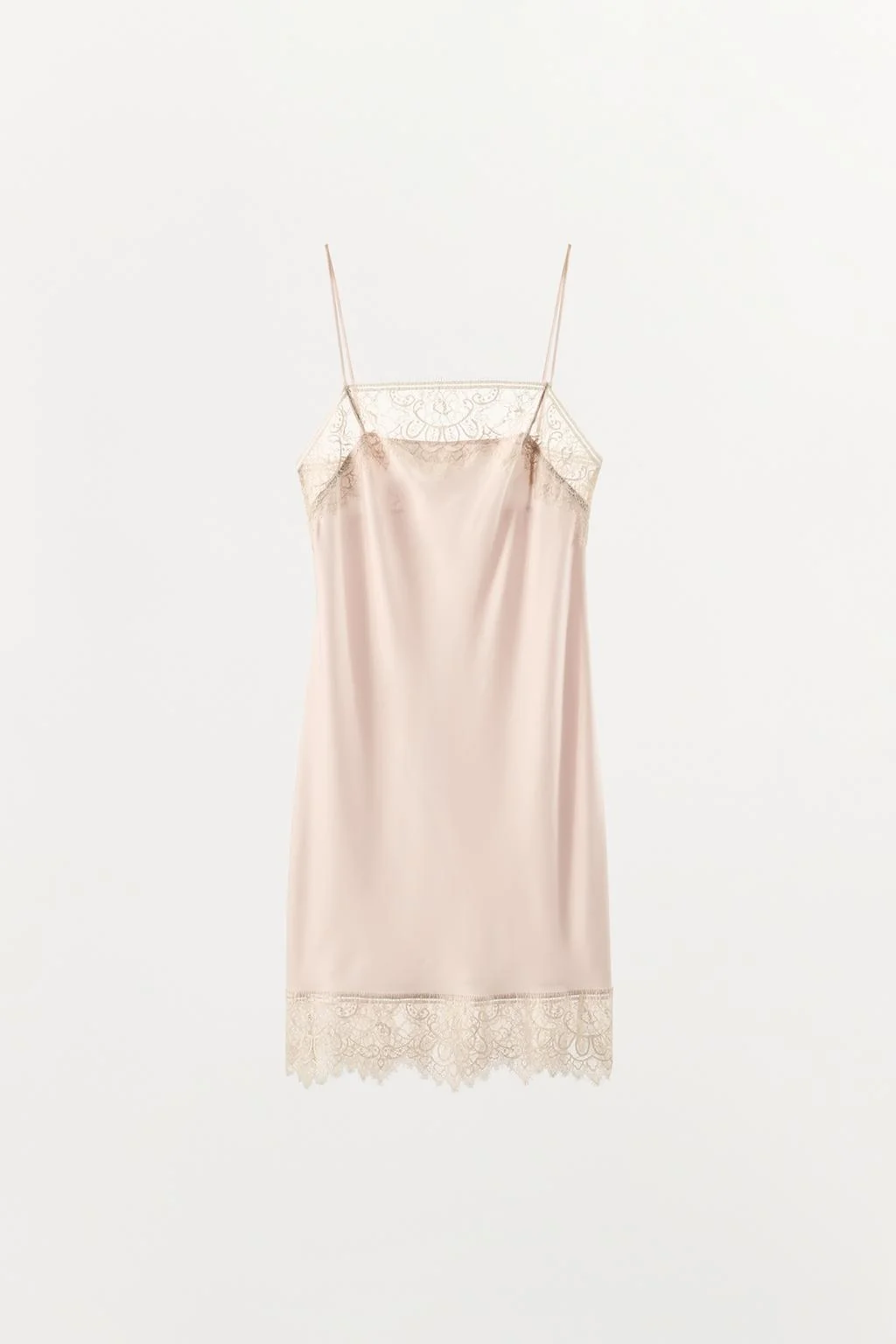 Сатиновое кружевное платье-бюстье