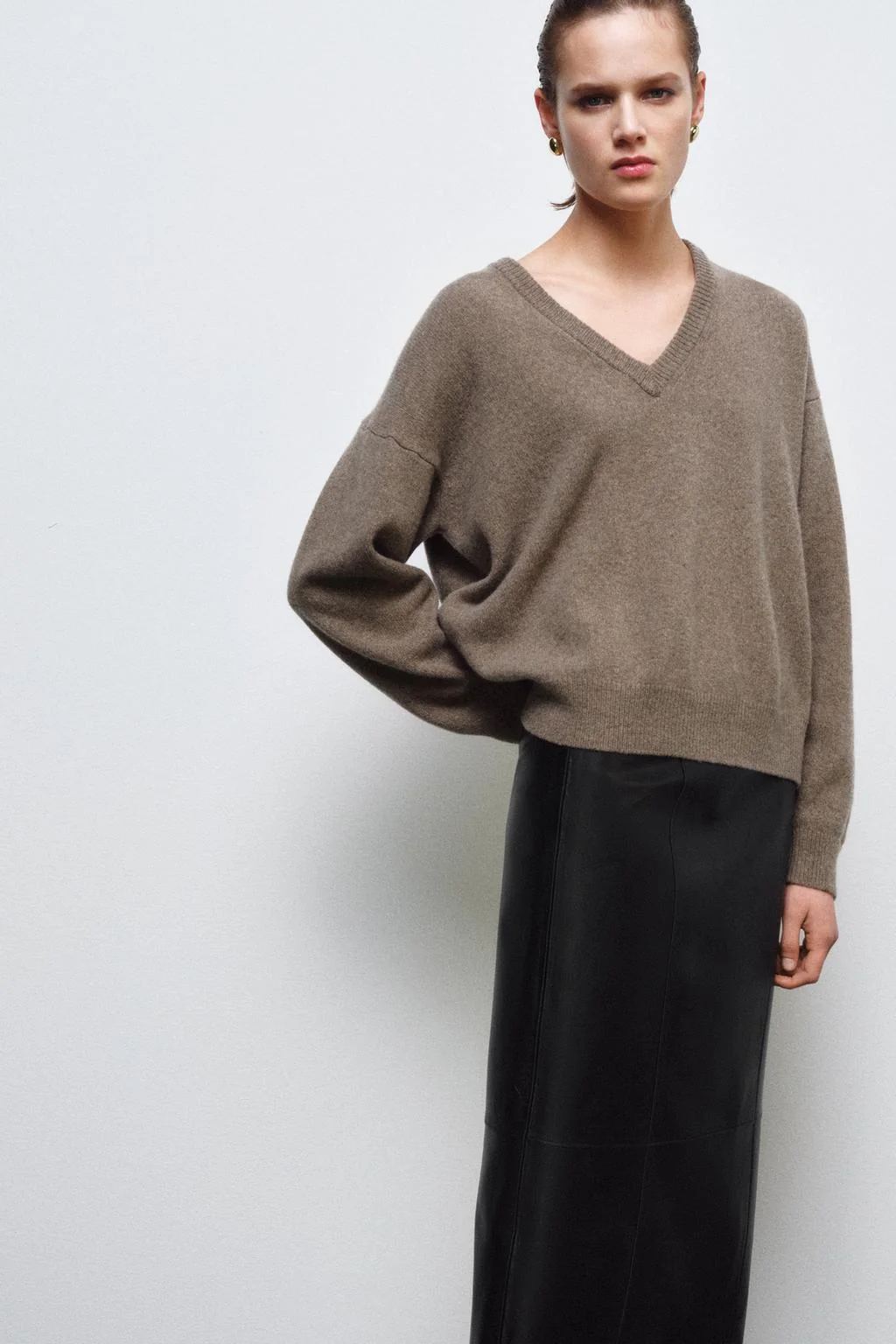 Юбка из 100% кожи лимитированной серии ZW COLLECTION