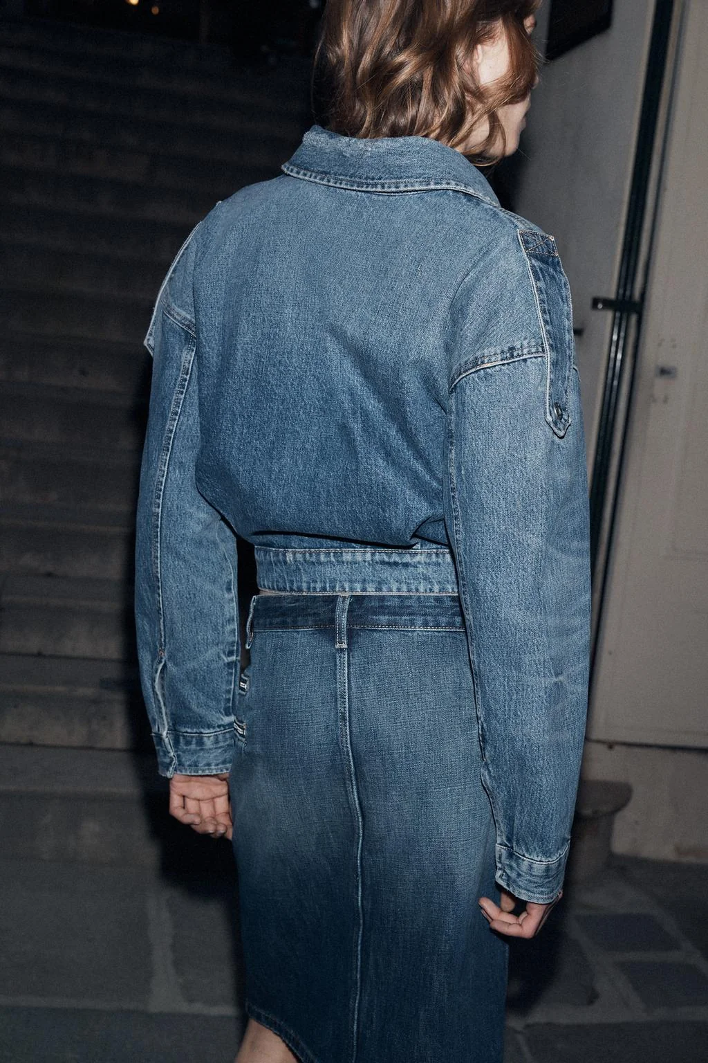 Джинсовая юбка ТРФ на молнии