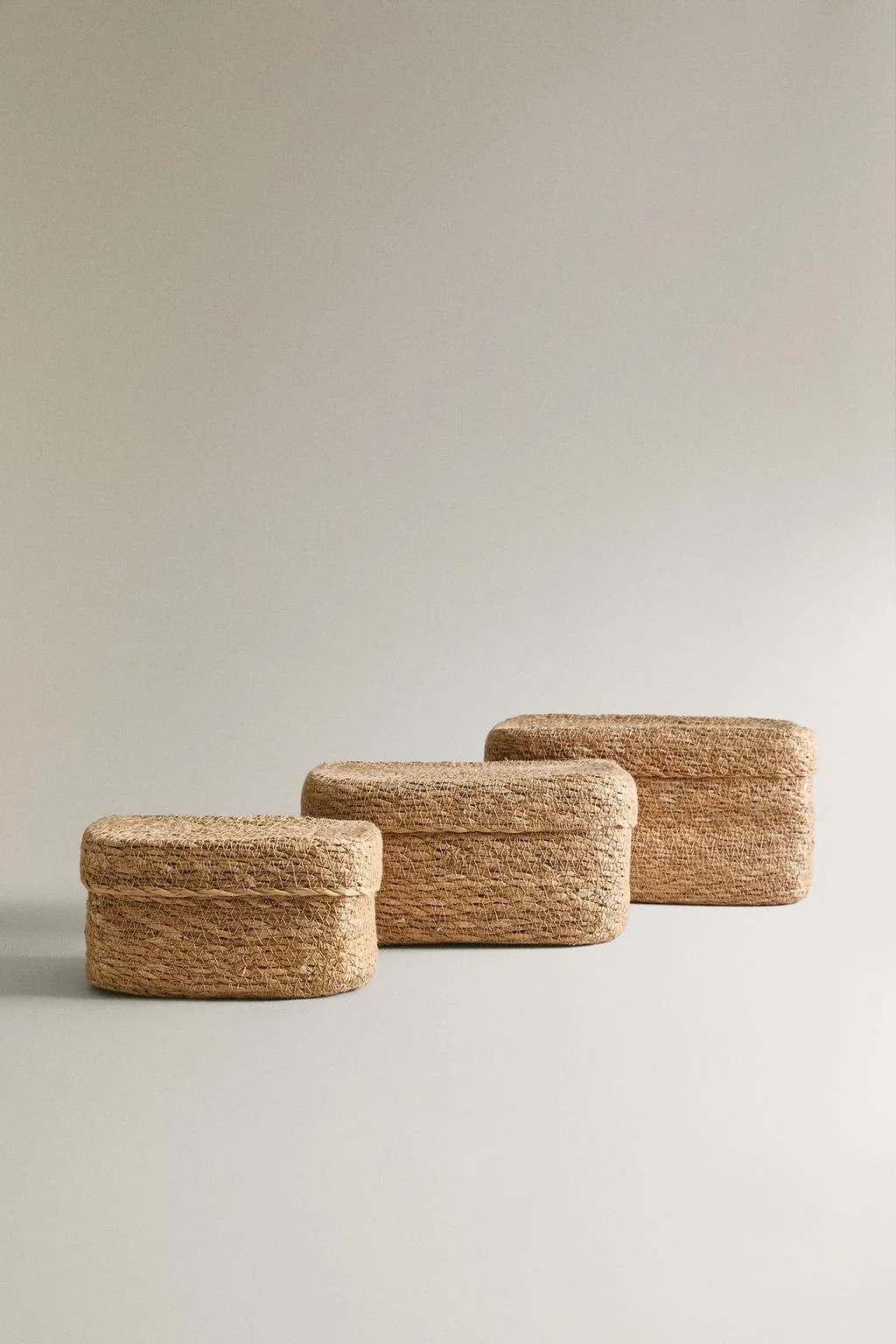 Корзина из морской травы с крышкой — Корзины