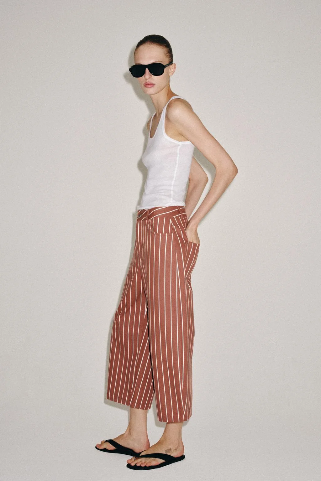 ZW COLLECTION укороченные полосатые брюки