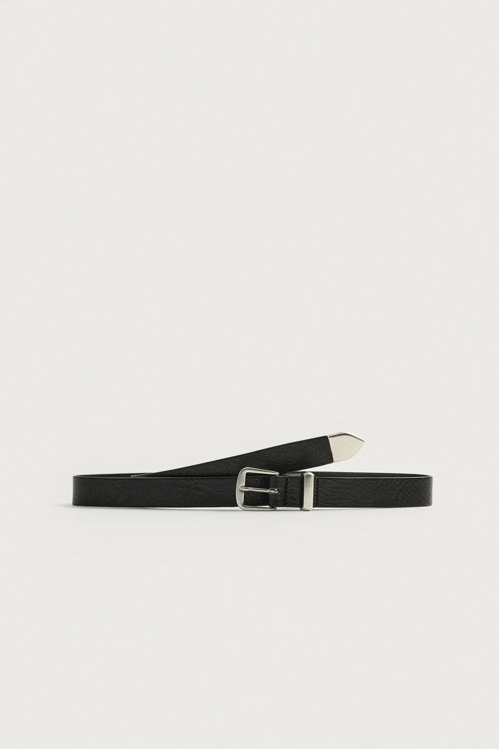 LEATHER BELT WITH TOECAP
