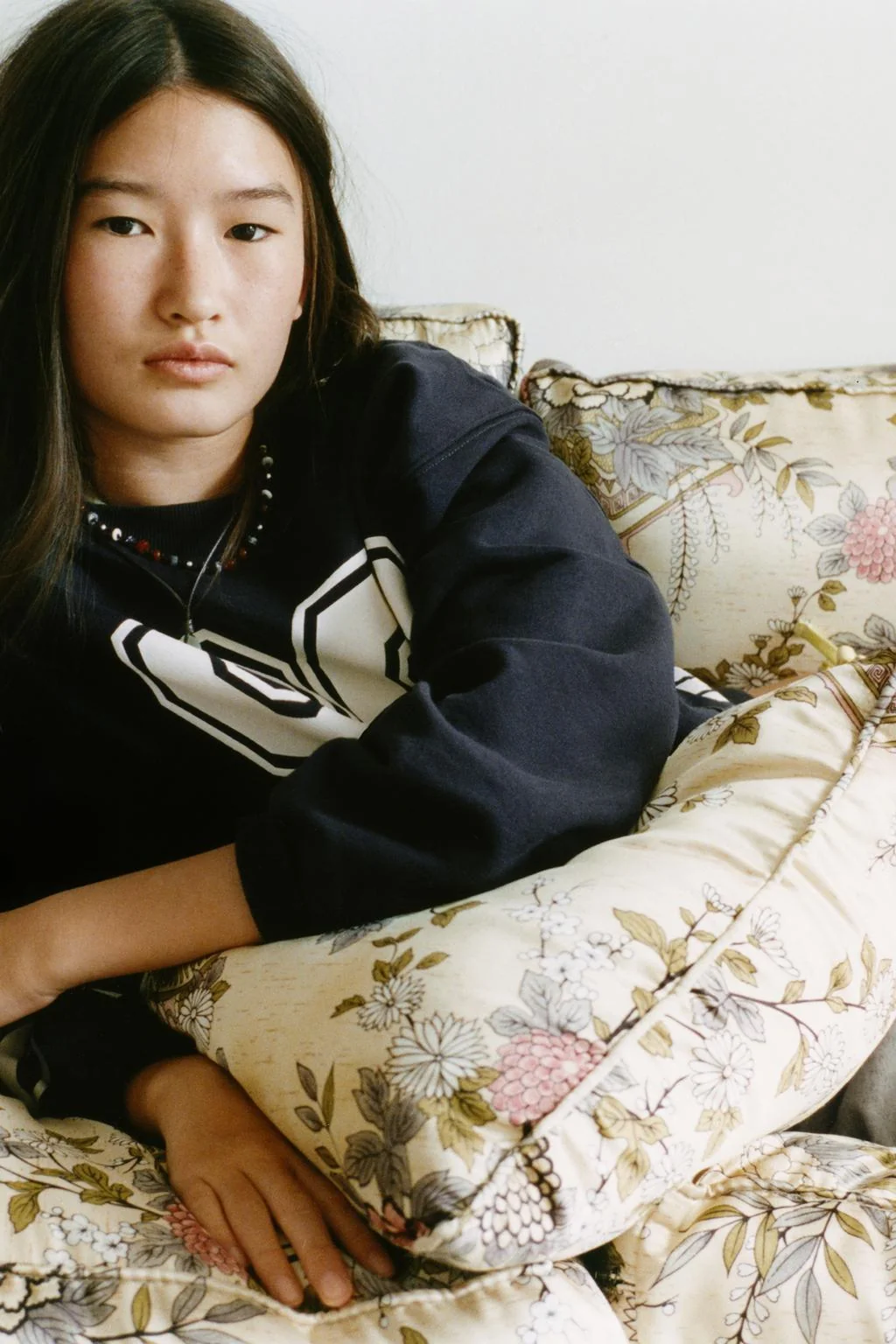 NUMBER PRINT SWEATSHIRT