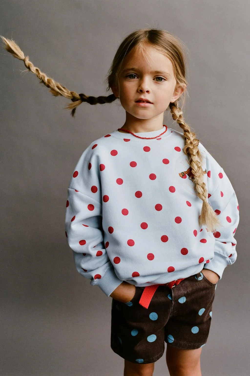 PIPPI LONGSTOCKING © ASTRID LINDGREN COMPANY POLKA DOT SWEATSHIRT