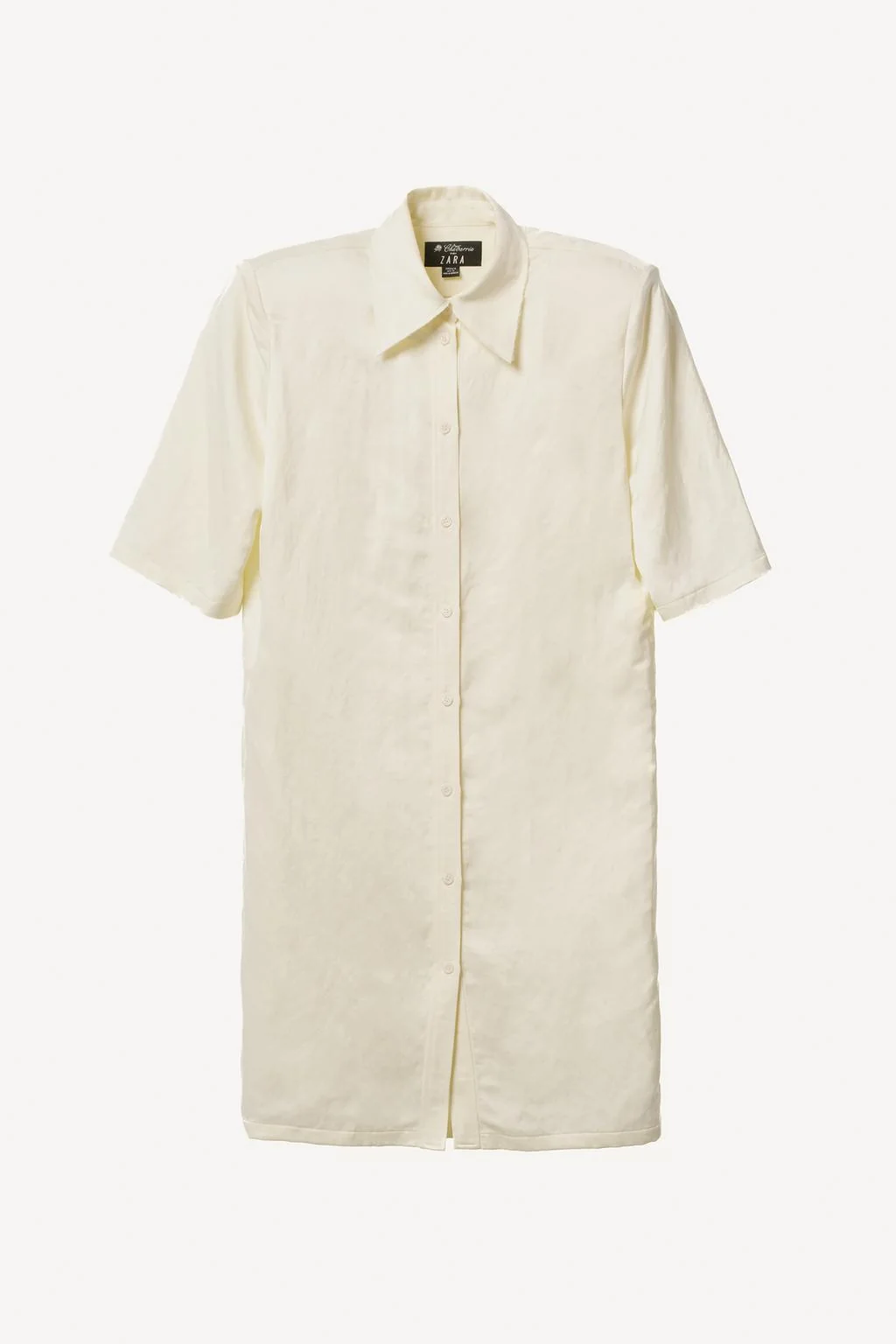 Льняная рубашка-платье с подплечниками WILLY CHAVARRIA X ZARA — Специальная серия
