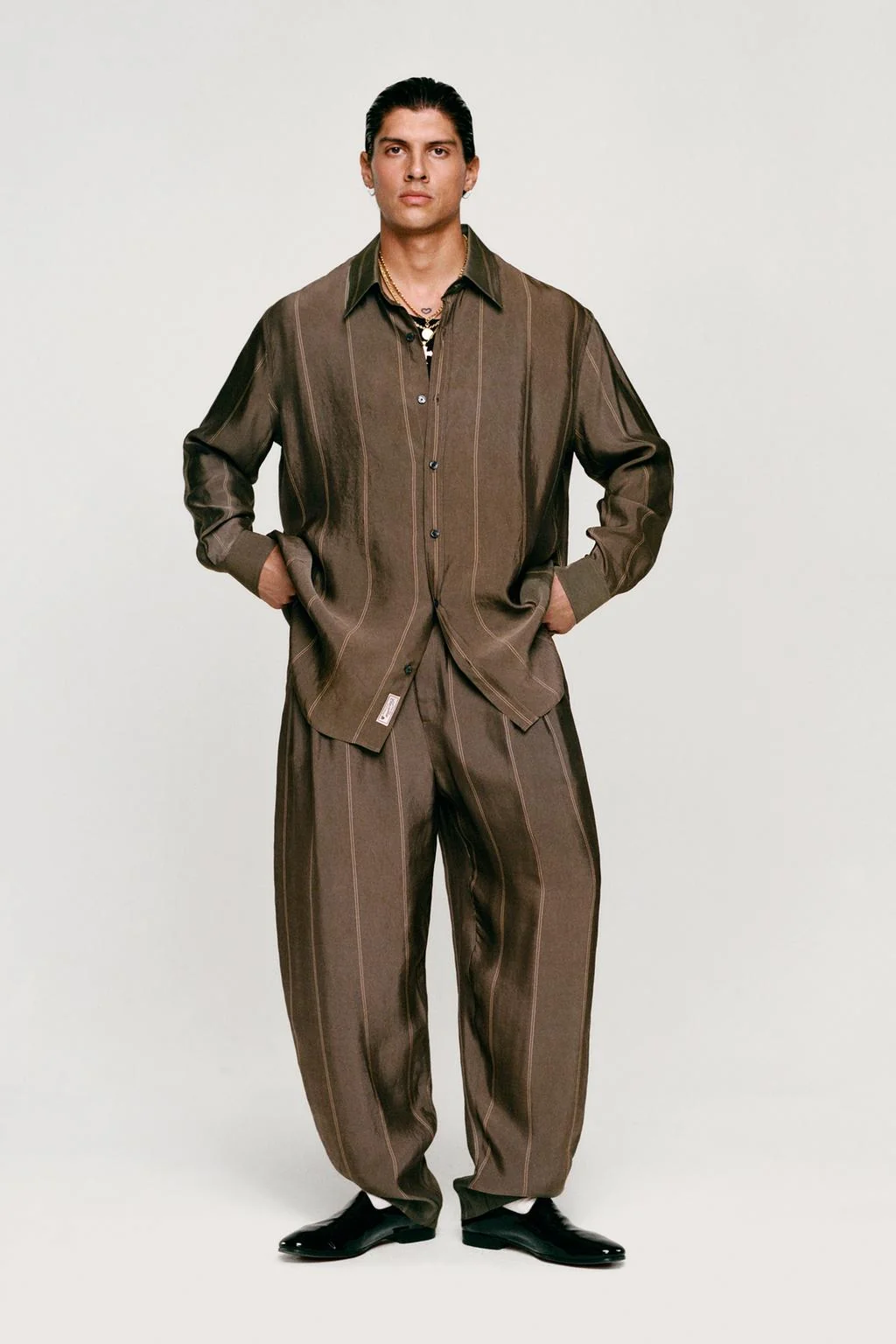 Рубашка из купро с жаккардом WILLY CHAVARRIA X ZARA