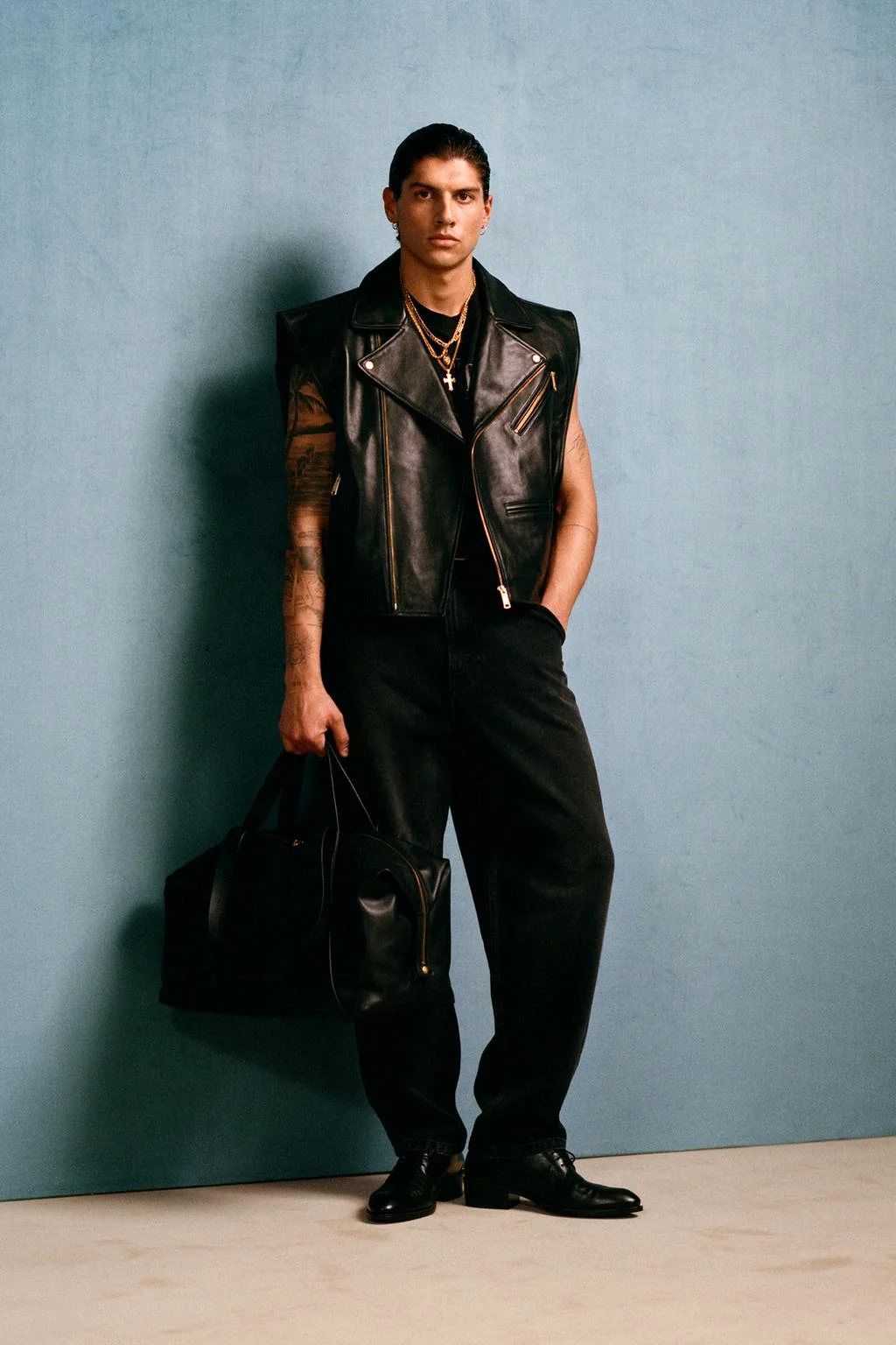 Кожаный жилет-байкер WILLY CHAVARRIA X ZARA