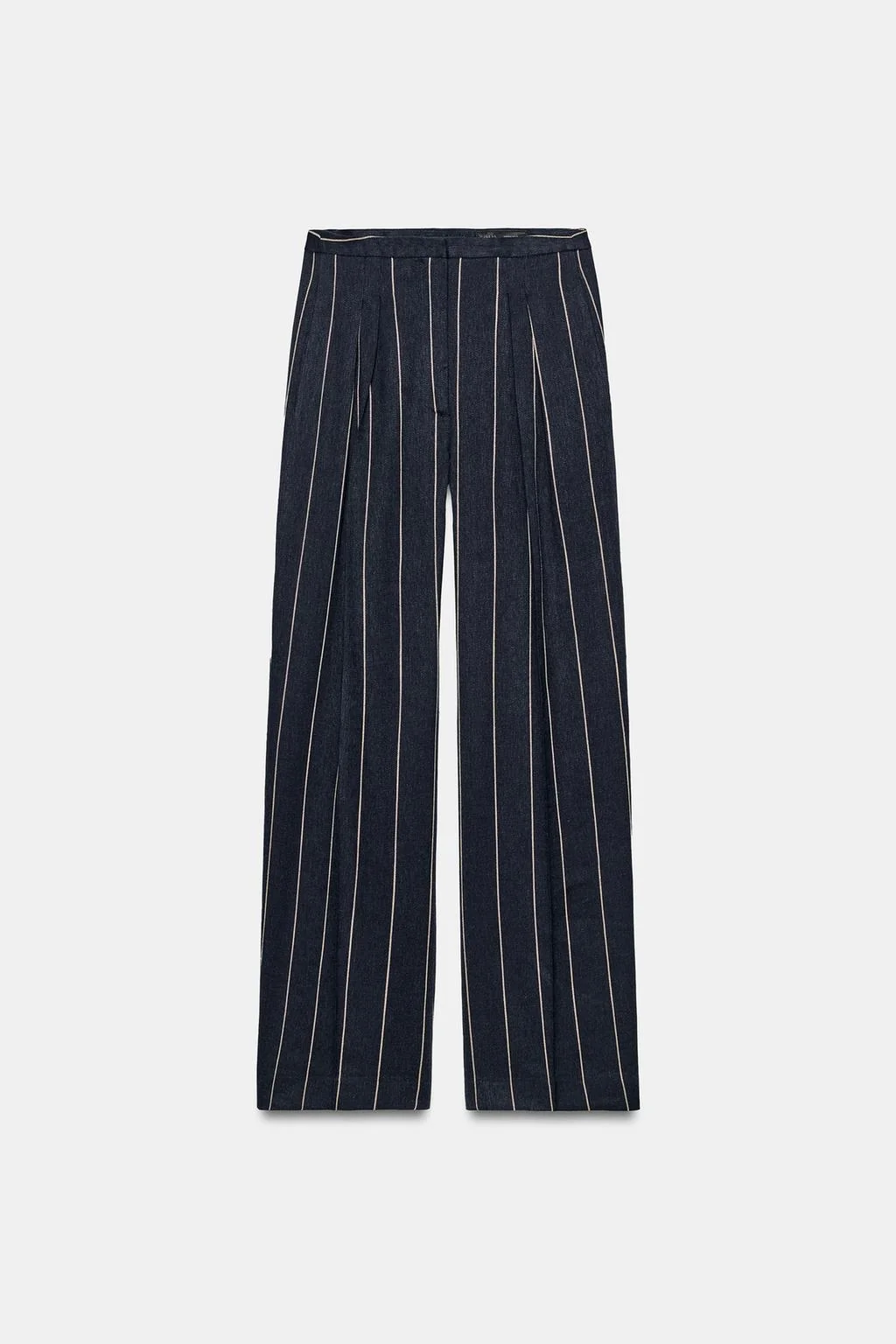 ПОЛОСАТЫЕ БРЮКИ ИЗ ЛЬНЯНОГО СОСТАВА ZW COLLECTION