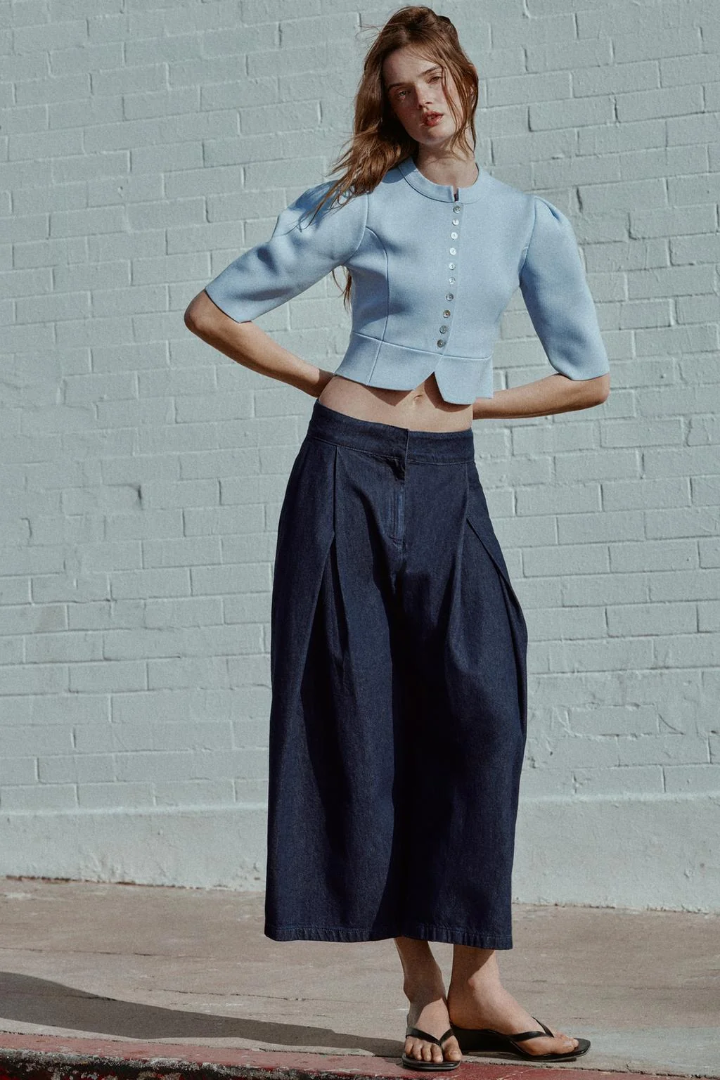 Кардиган с пышными рукавами