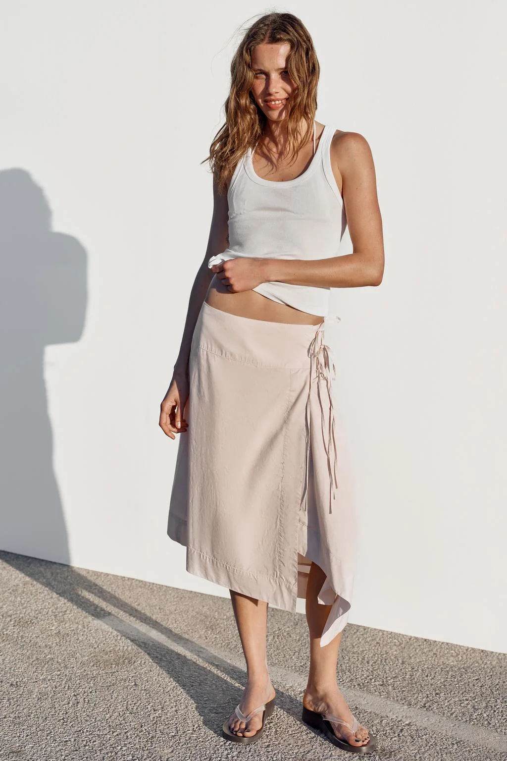 Пляжная юбка-саронг миди