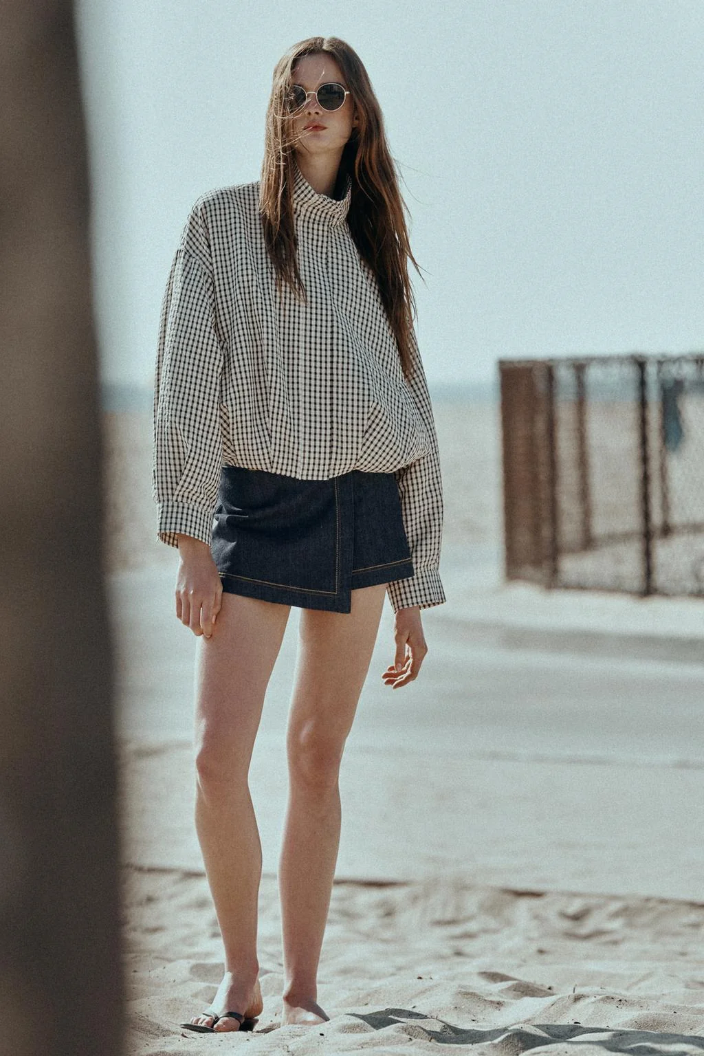 Куртка-бомбер в клетку