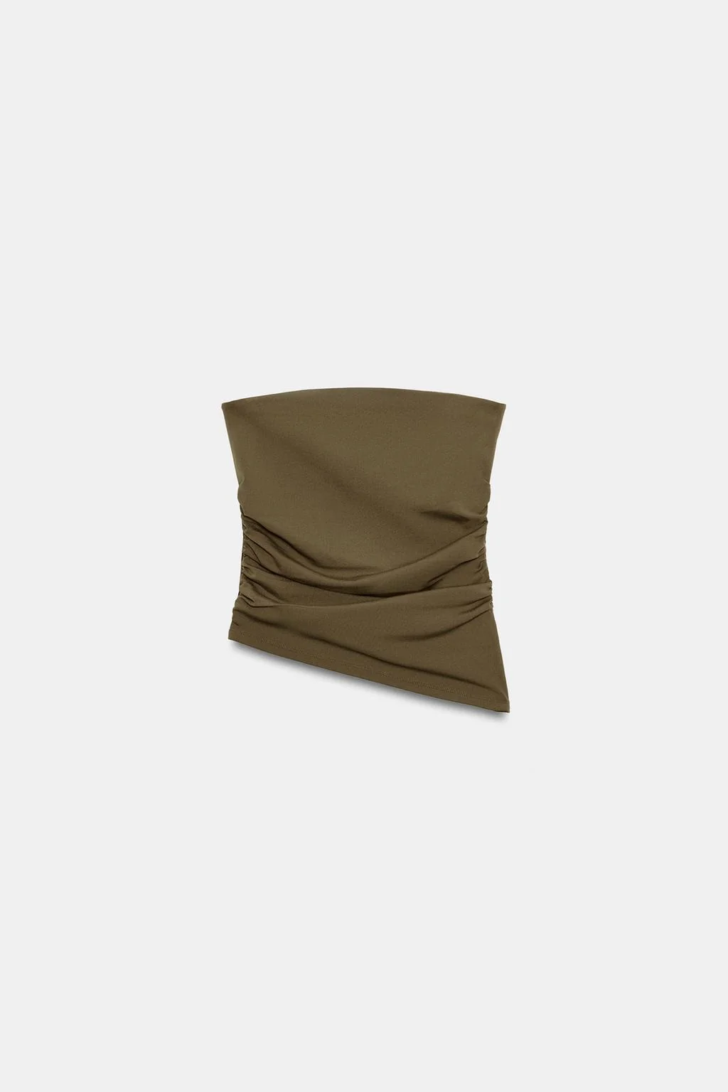 Драпированный текстурированный bandeau топ