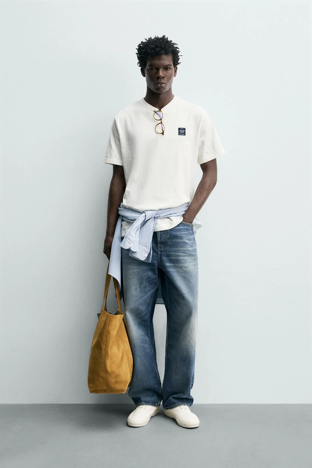 Футболка с контрастным принтом — С принтом