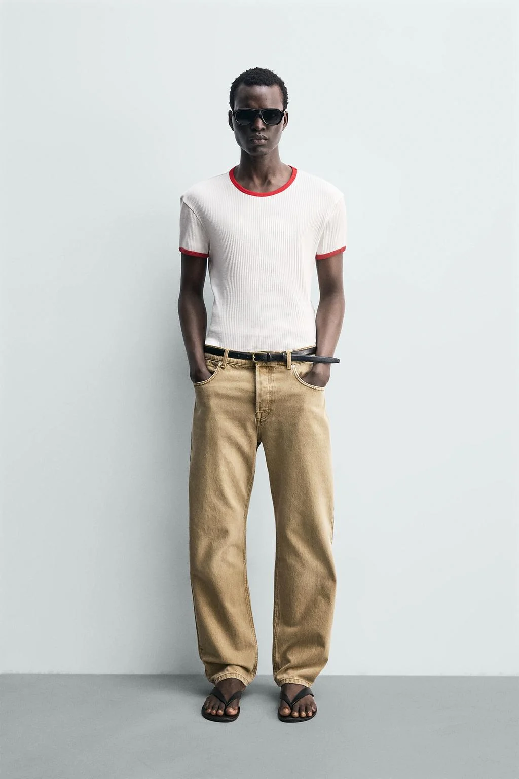 Рубашка с рельефной вязкой и контрастным принтом — Однотонные