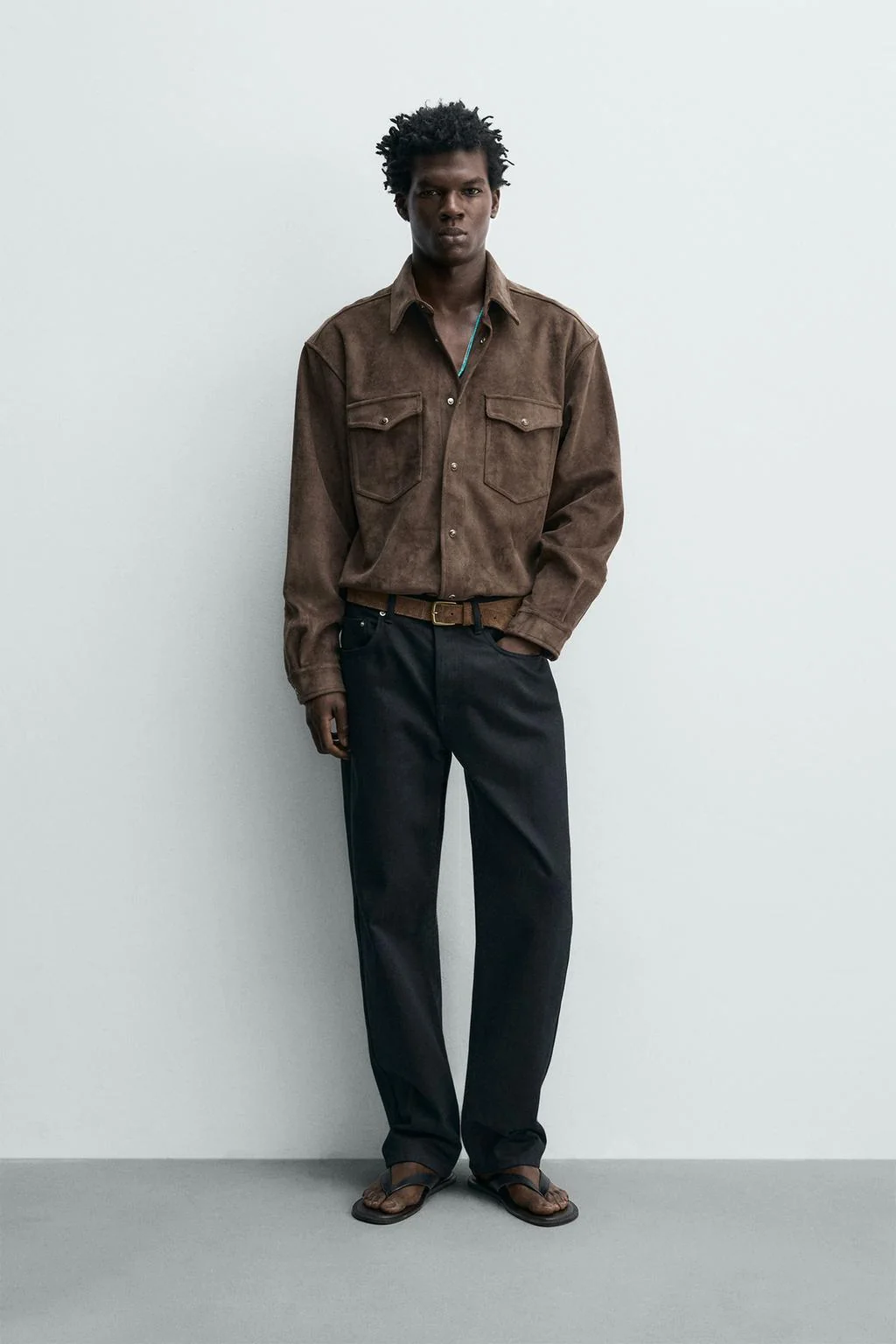 Овершит из искусственной замши обычной посадки — Пиджаки | жилеты