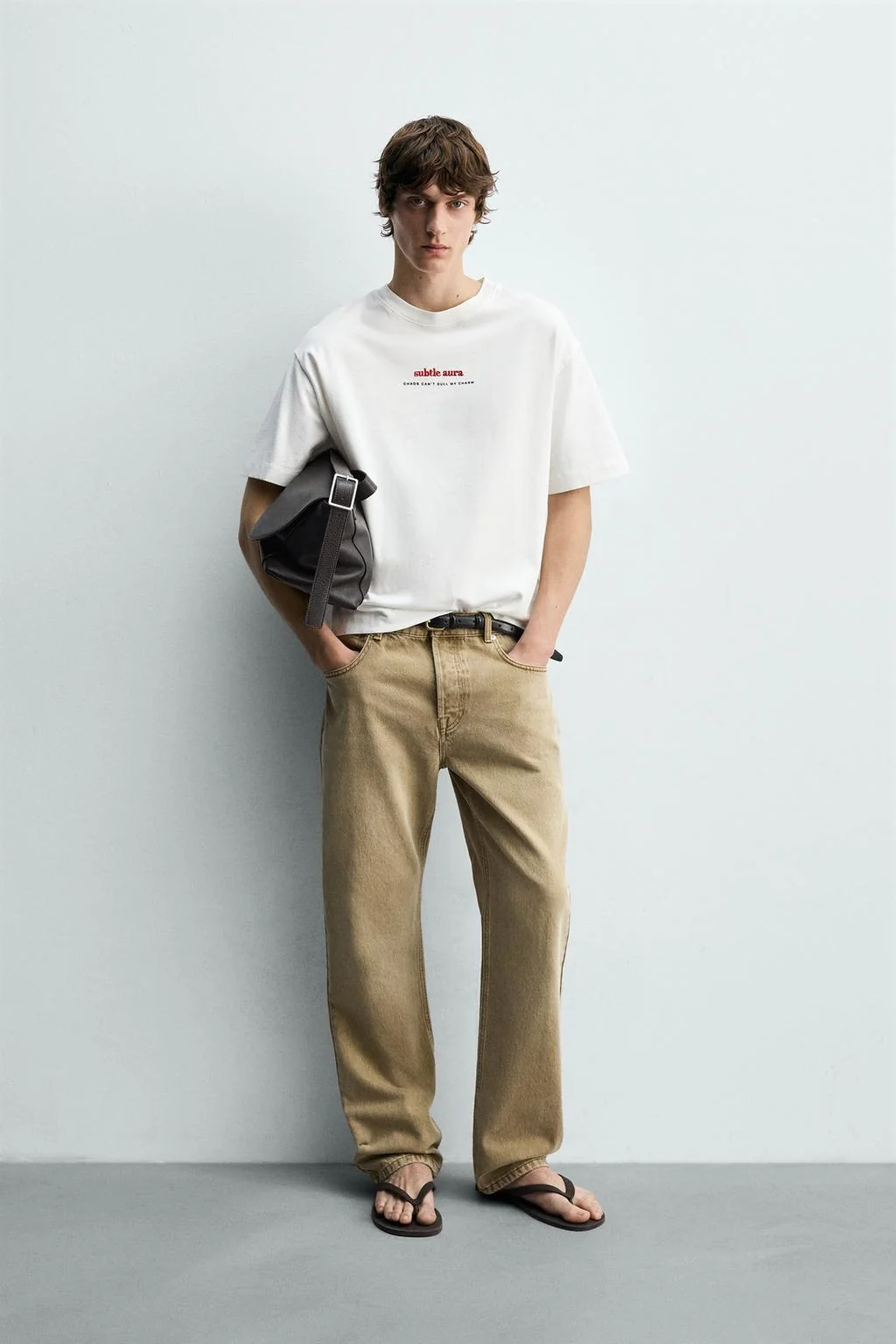 Футболка с принтом и вышитым логотипом — С принтом