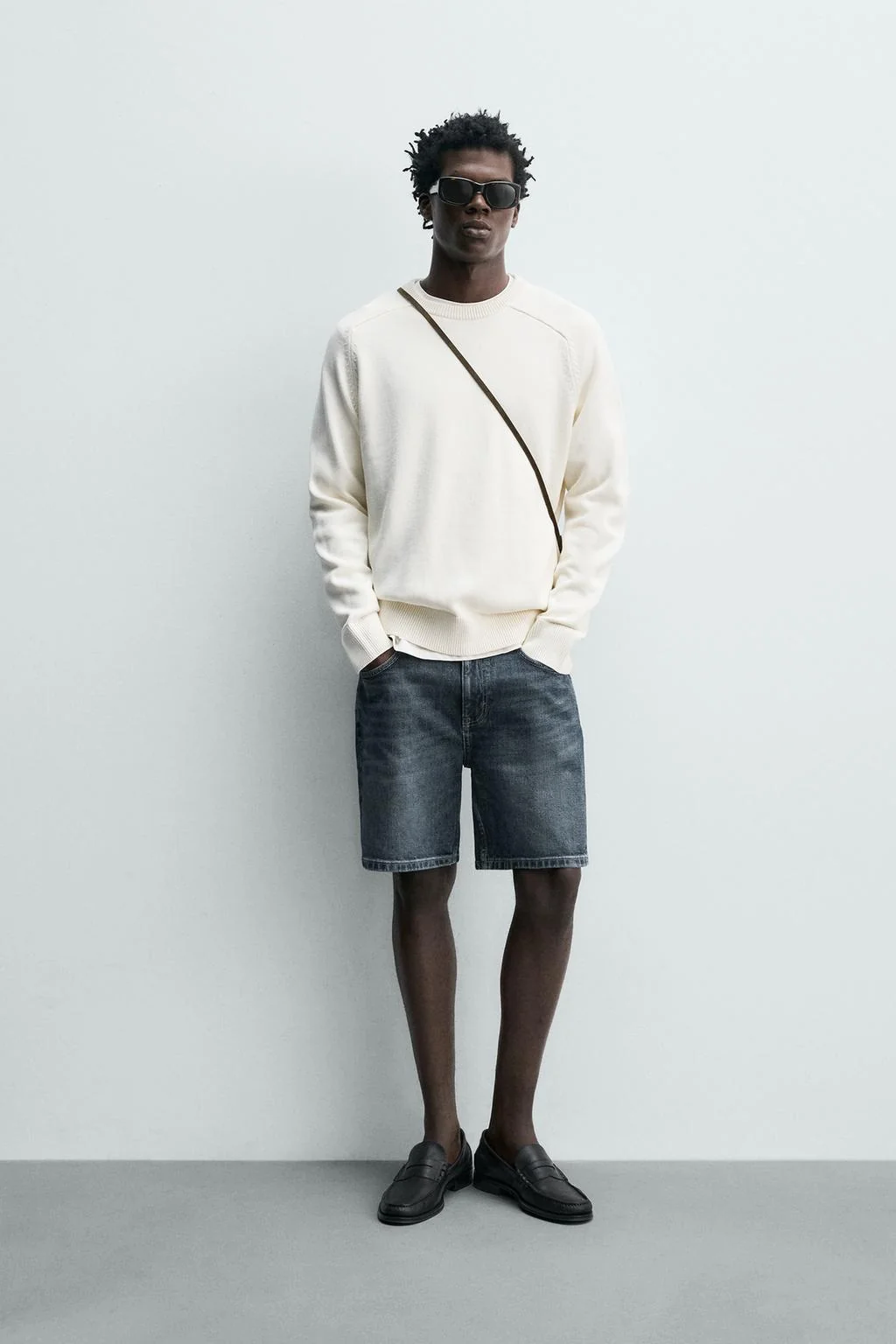 Деним-шорты бермуды обычной посадки — Шорты