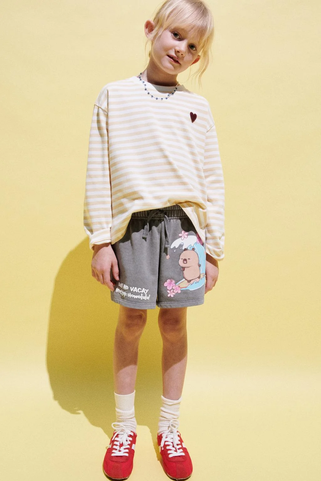 Шорты-бермуды с эффектом стирки CAPYBARA CAPYFUN © — Предназначено для младших возрастов