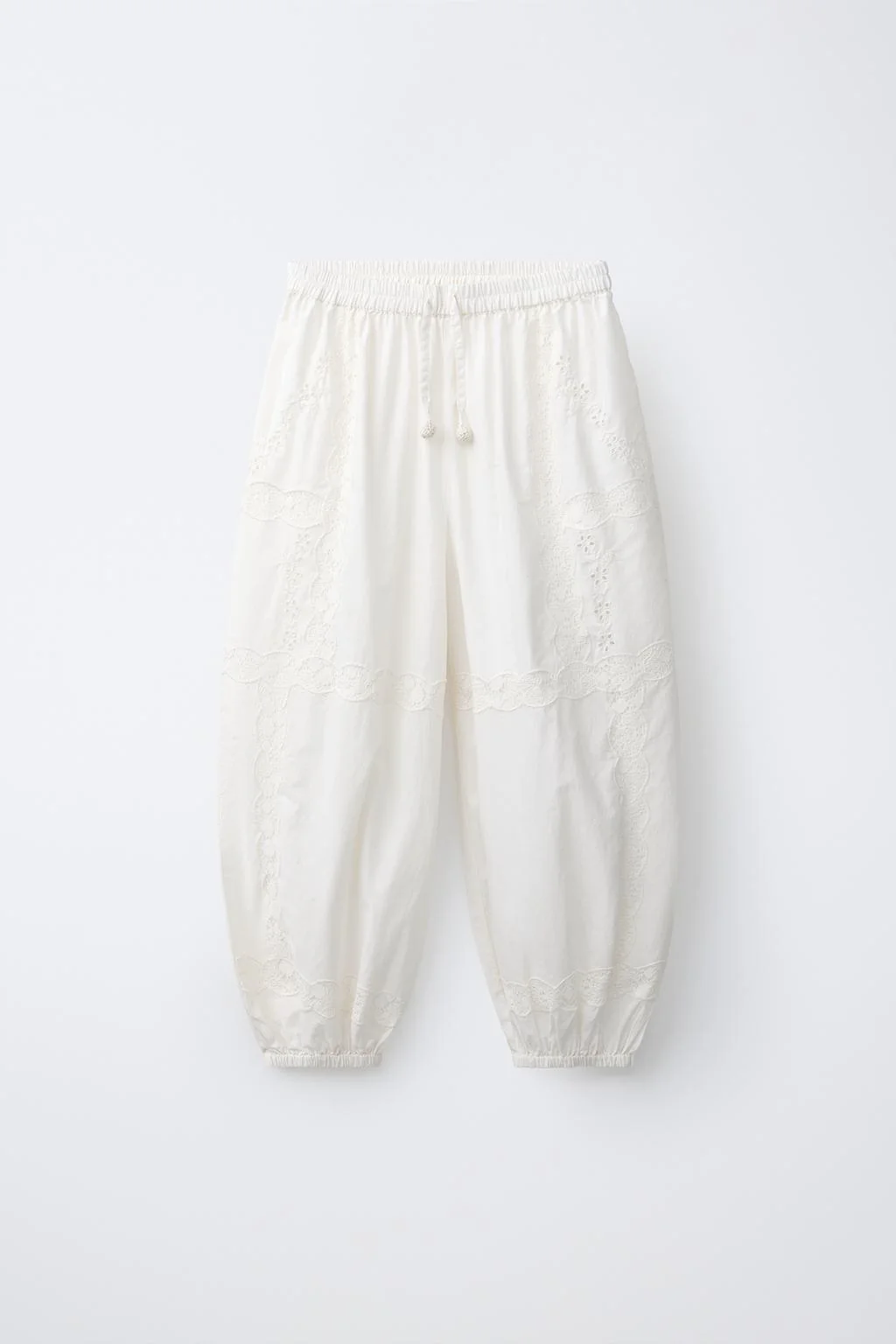 Брюки-сафари с кружевной вышивкой — Предназначено для младших возрастов