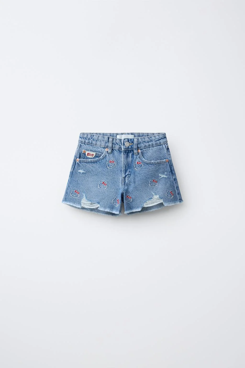 Деним-бермуды с вышитым Hello Kitty © SANRIO — Предназначено для младших возрастов