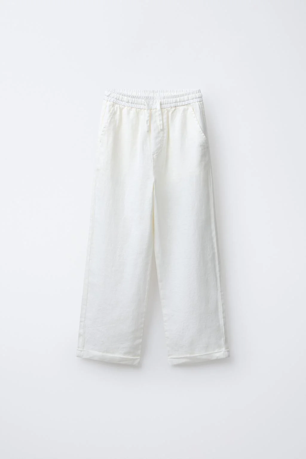 Прямые брюки из 100% льна