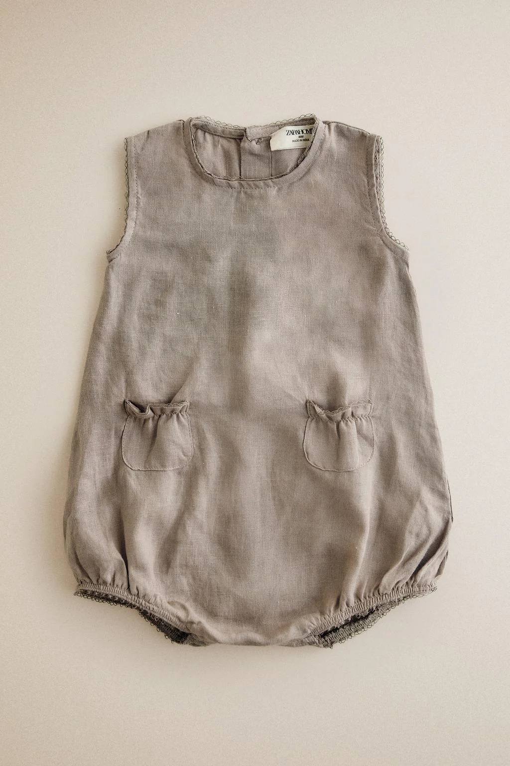 LINEN BABY BODYSUIT