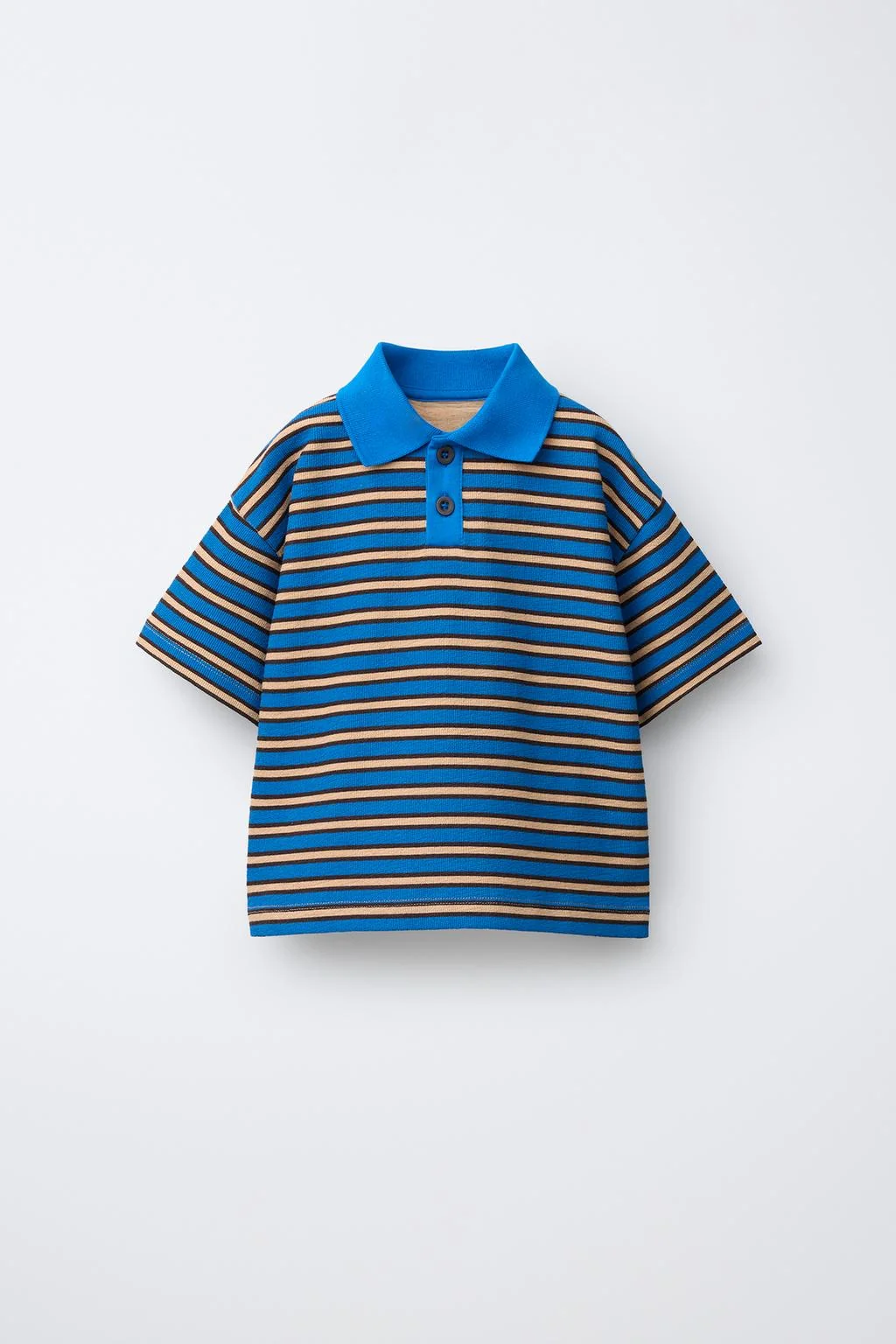 Полосатая поло-рубашка из махровой ткани