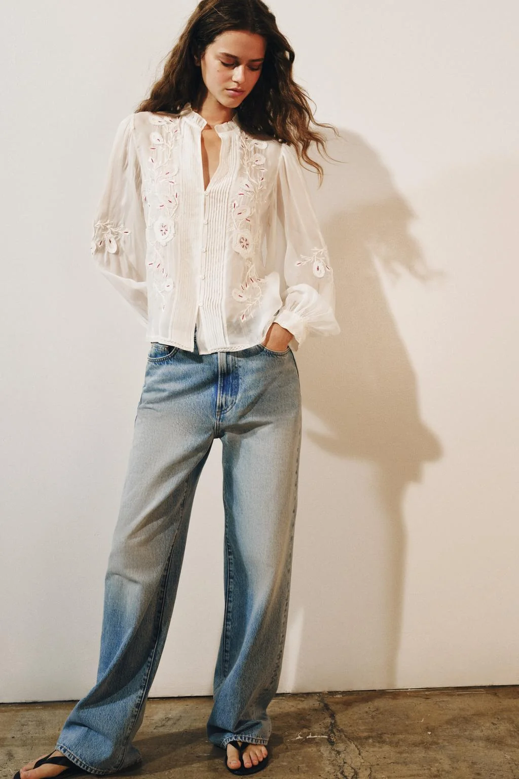 ZW COLLECTION Вышитая рубашка из органзы