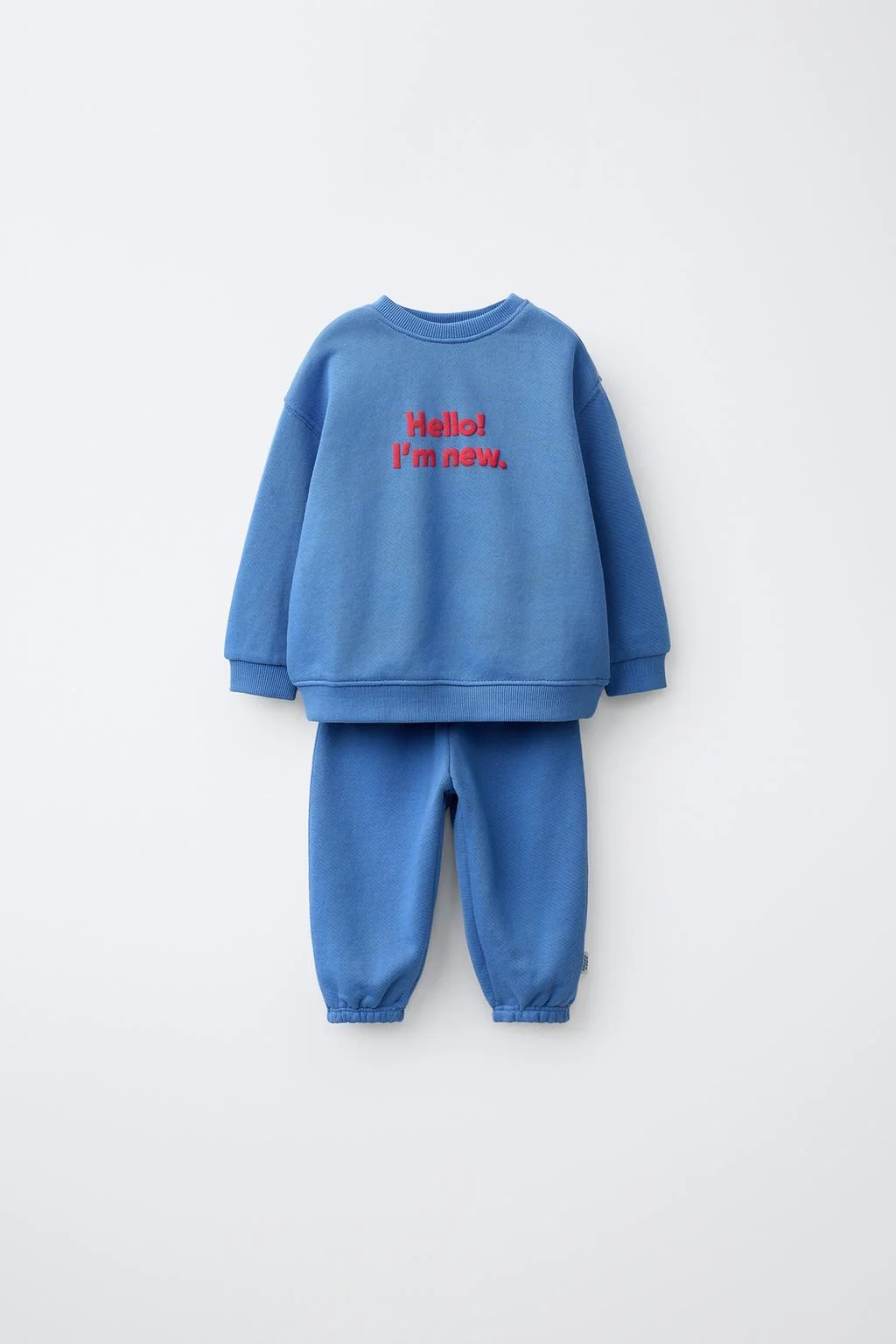 TEXT SWEATSHIRT AND JOGGER SET