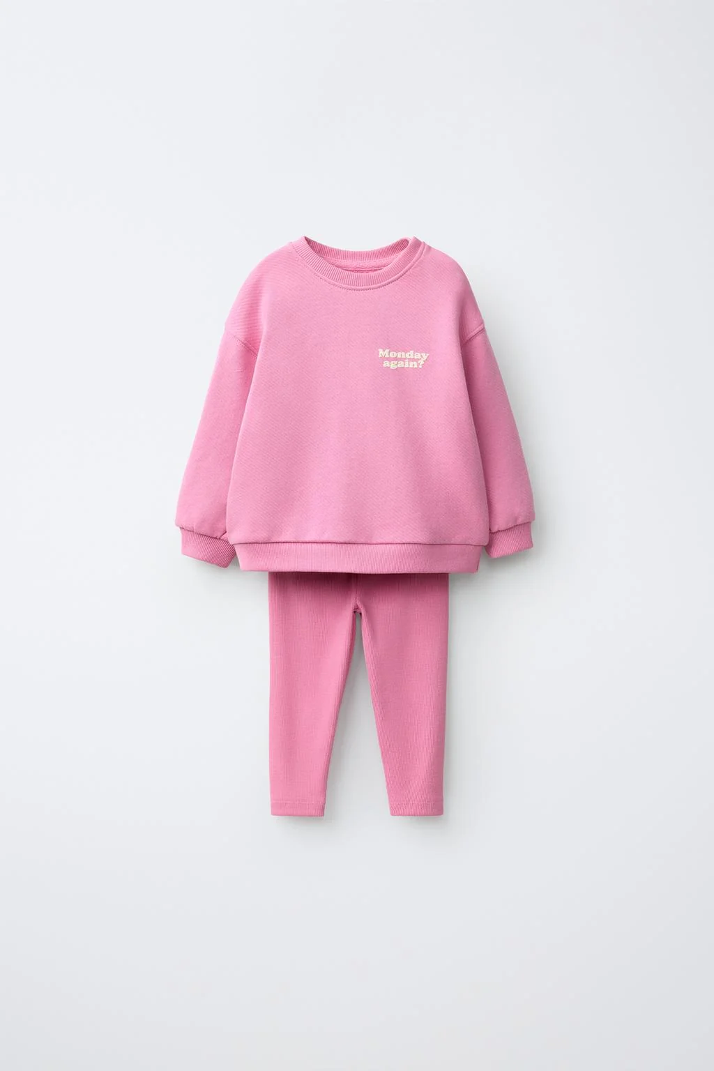 TEXT SWEATSHIRT AND LEGGINGS SET
