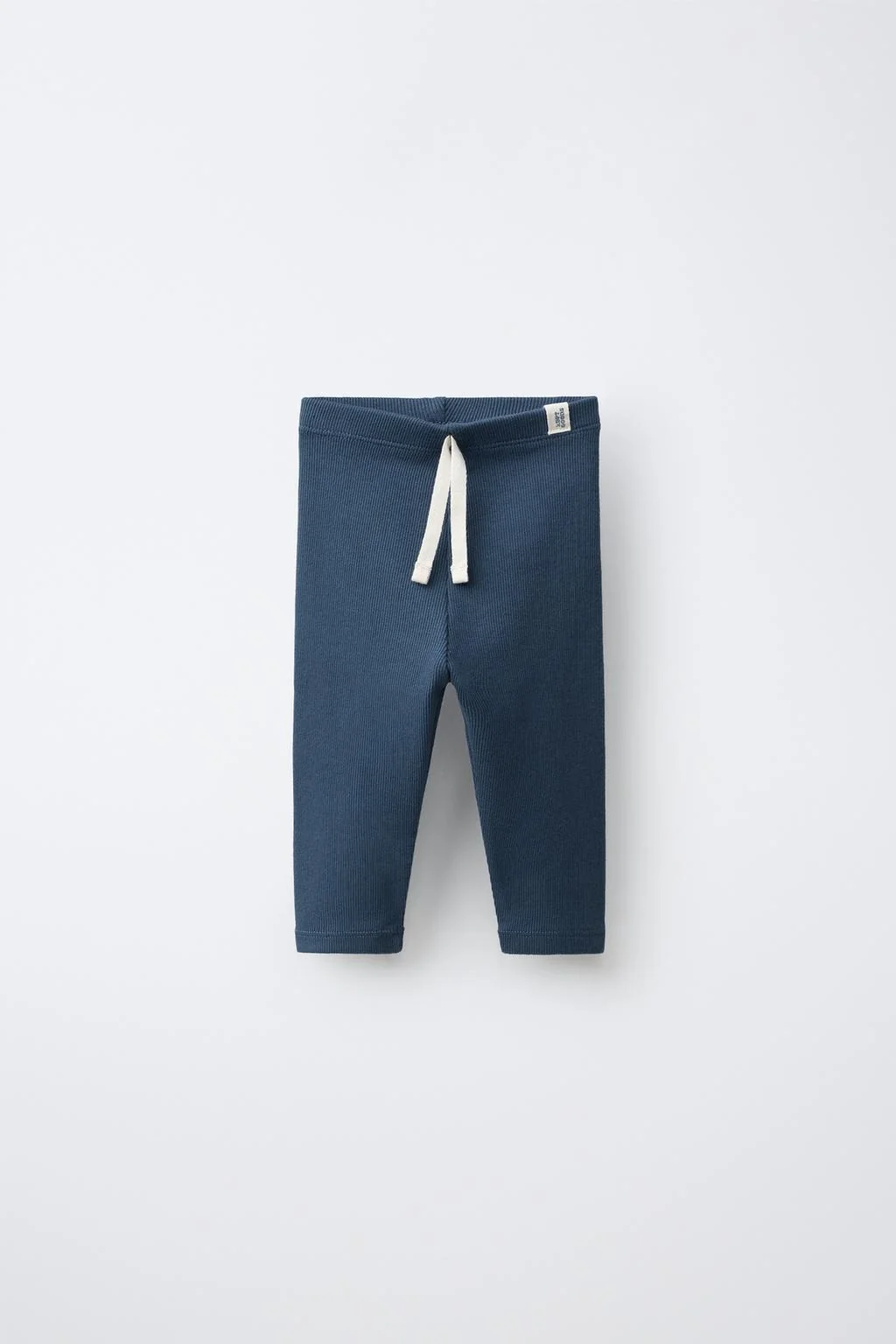 RIBBED LEGGINGS WITH LABEL