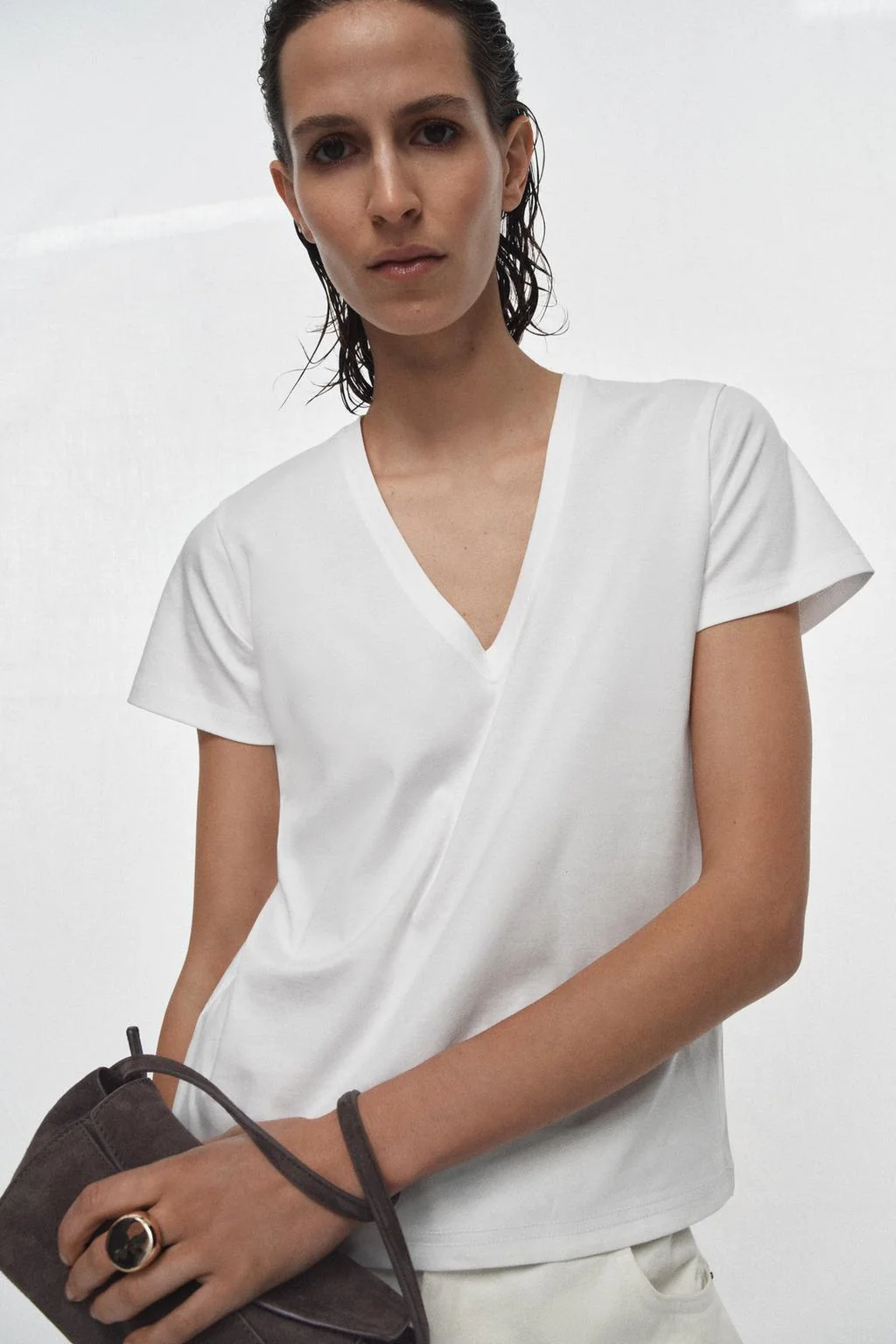 Мини-кожаная дамская сумка