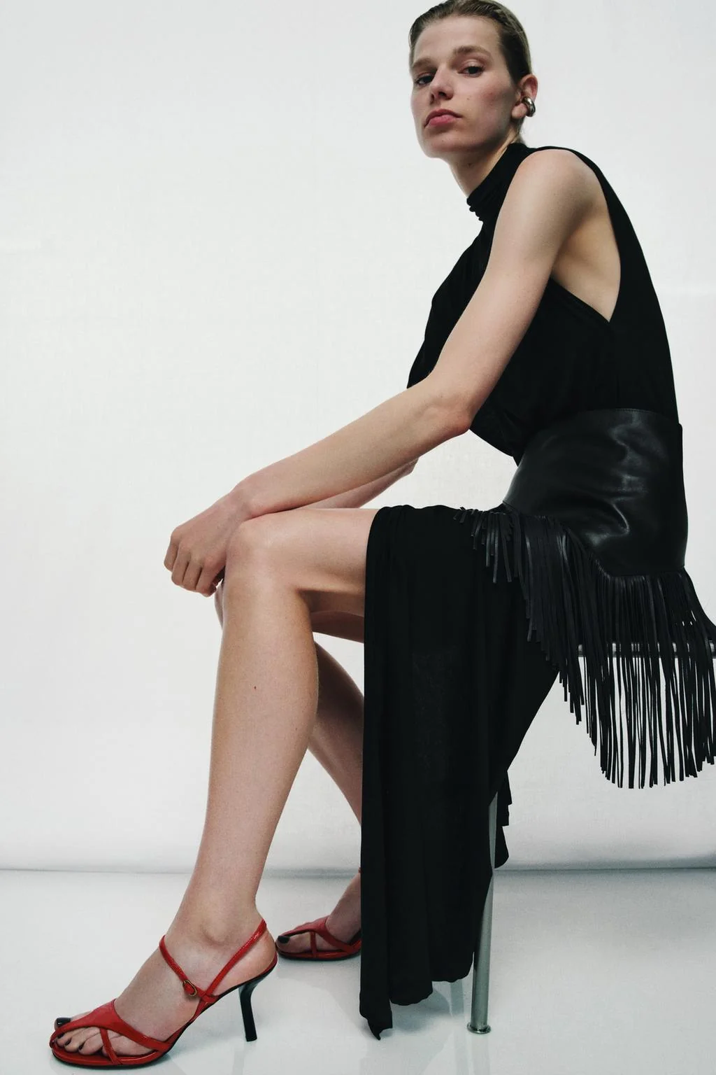 Ограниченная серия кожаные сандалии на шнурках