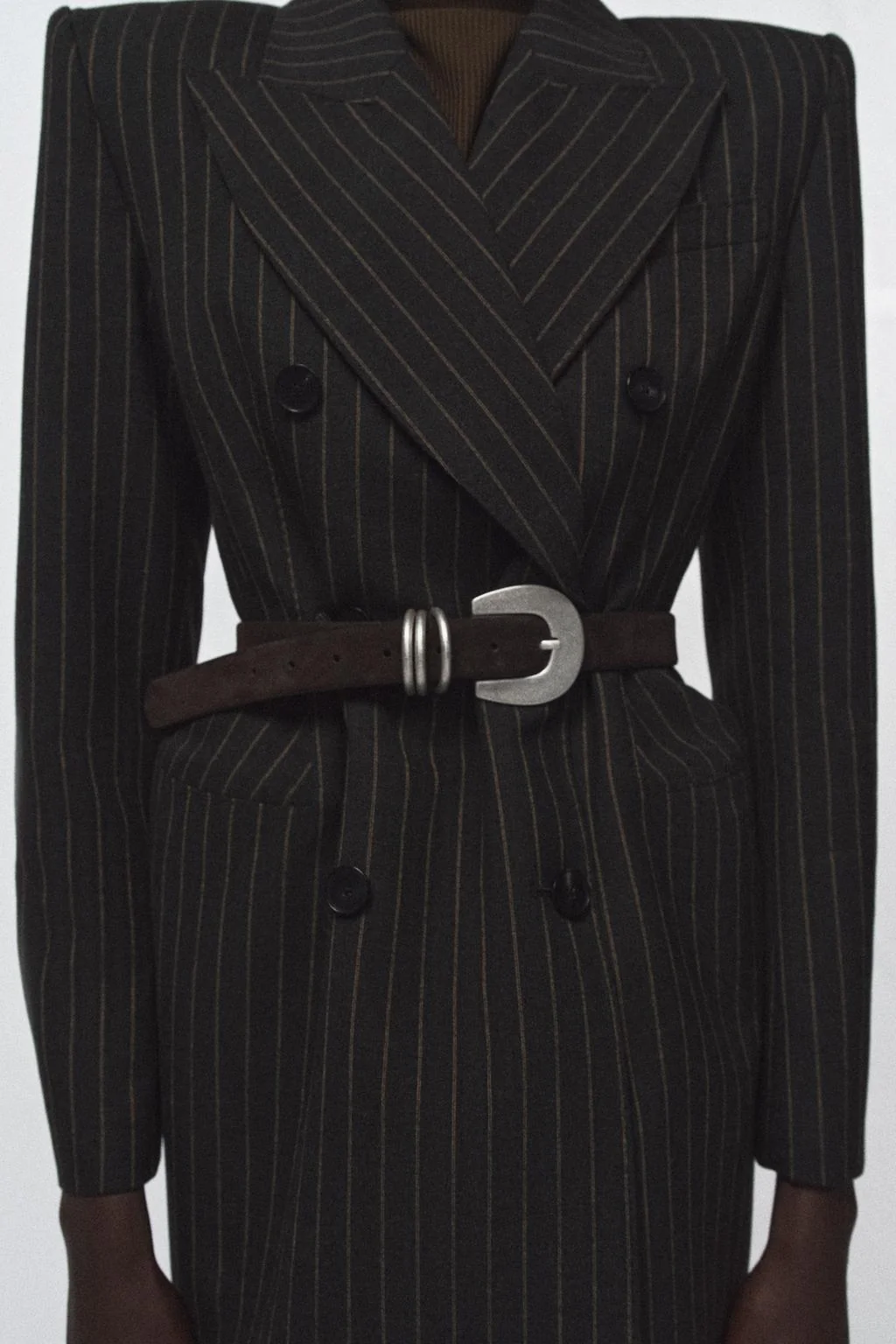 Кожаный ремень 100% замша с тройной петлей