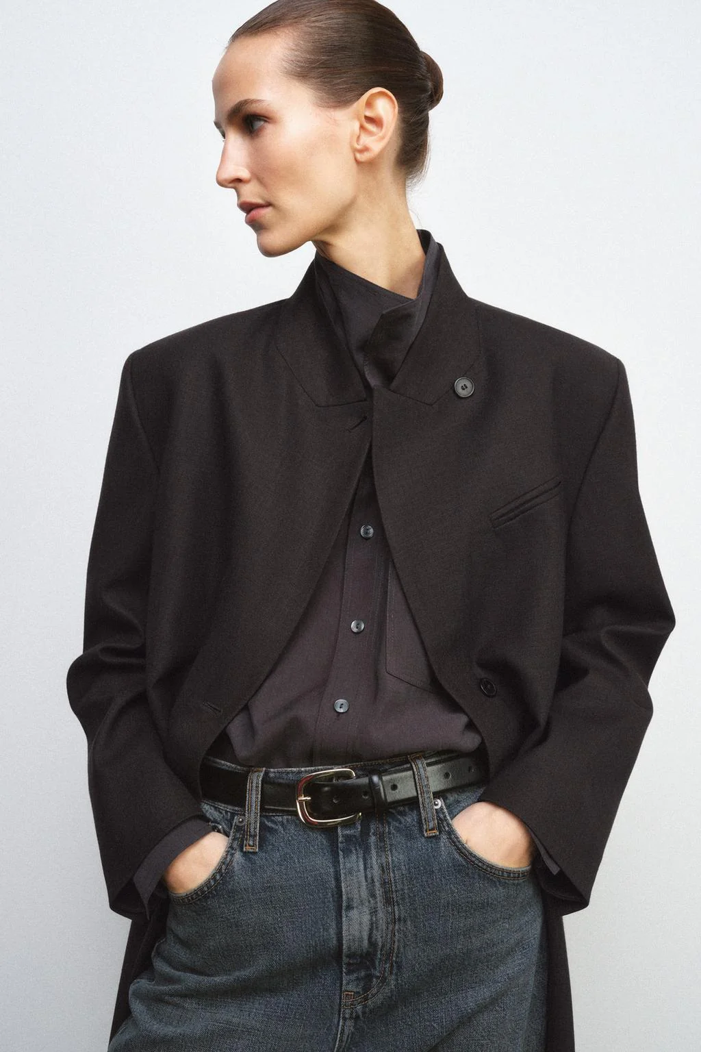 Кожаный ремень 100% с квадратной пряжкой