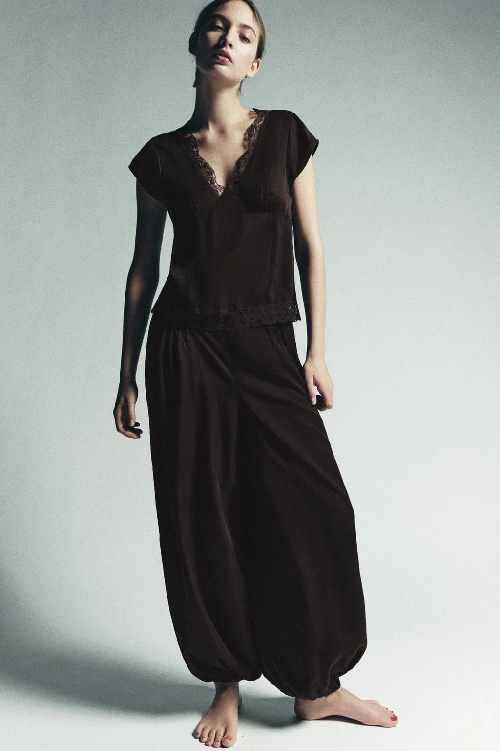 100% лиоцелл саруэль брюки