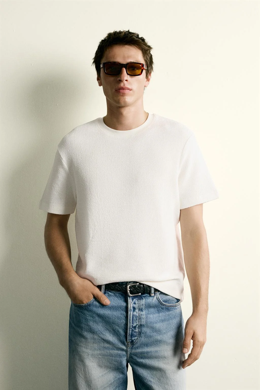 SEERSUCKER REGULAR FIT T-SHIRT